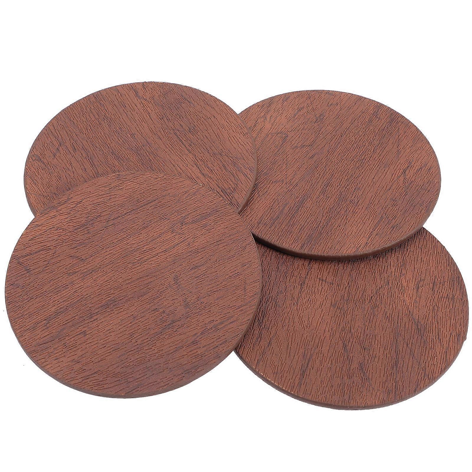 Coffee Table Coasters Decorative Cup Pad Grain Round Coaster for Office Cafe 1 Set