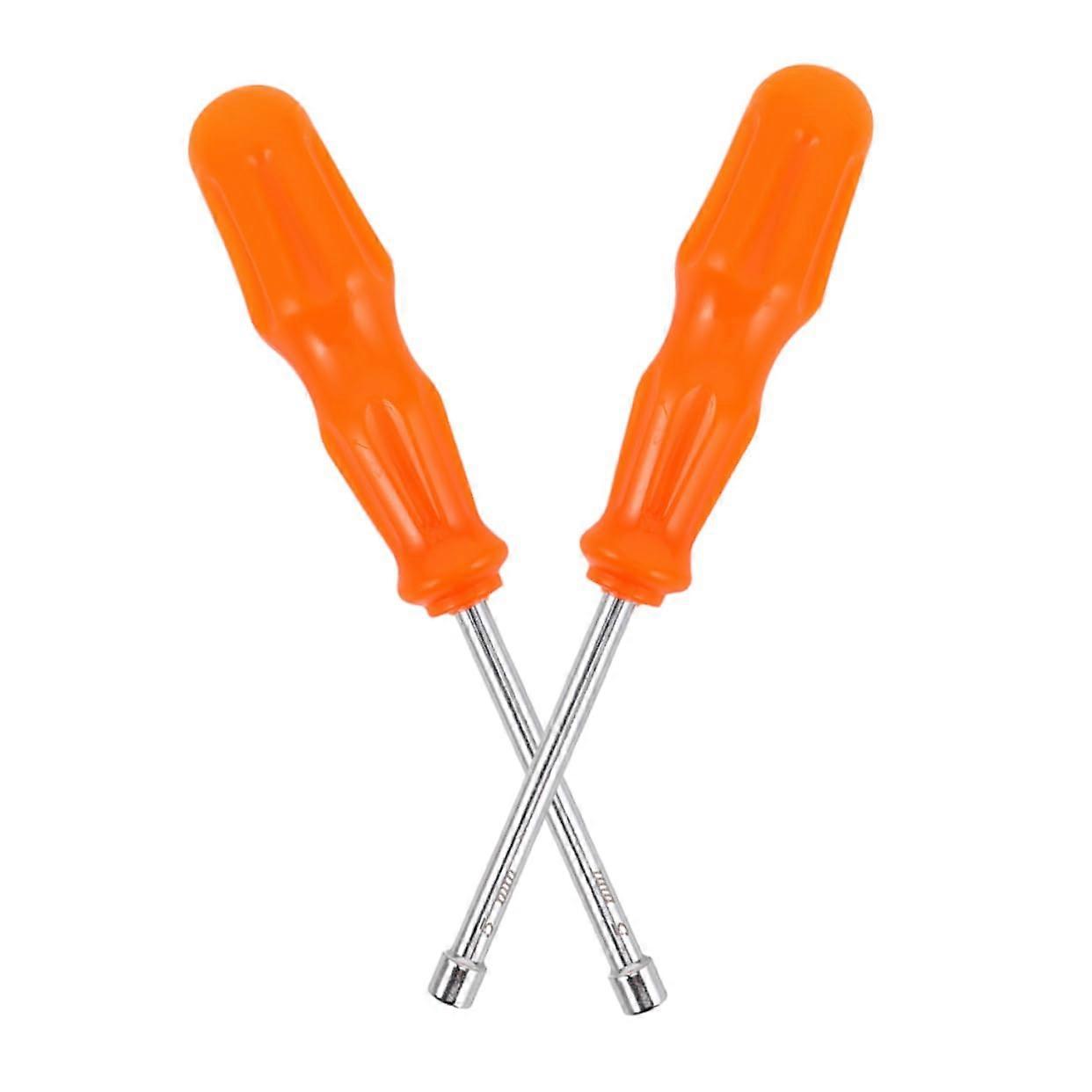 2-Piece Screwdriver Set with High Carbon Steel Bits - Yellow Hand Tool Screwdriver and Socket Wrench Kit for Home Use