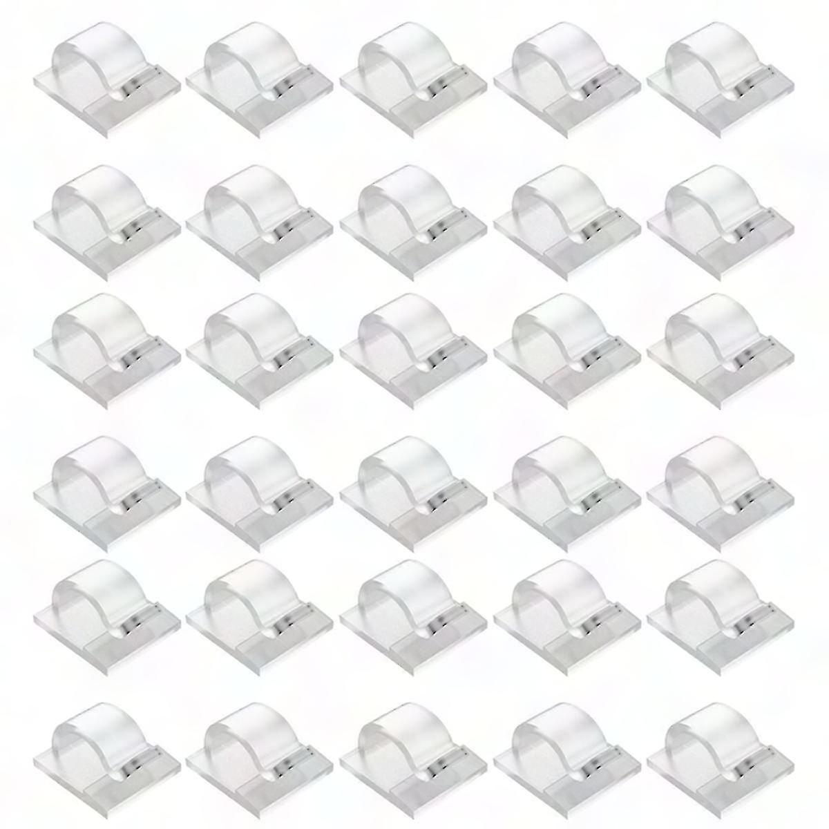 30-Pack Transparent String Light Hooks with Weatherproof Adhesive for Outdoor Use