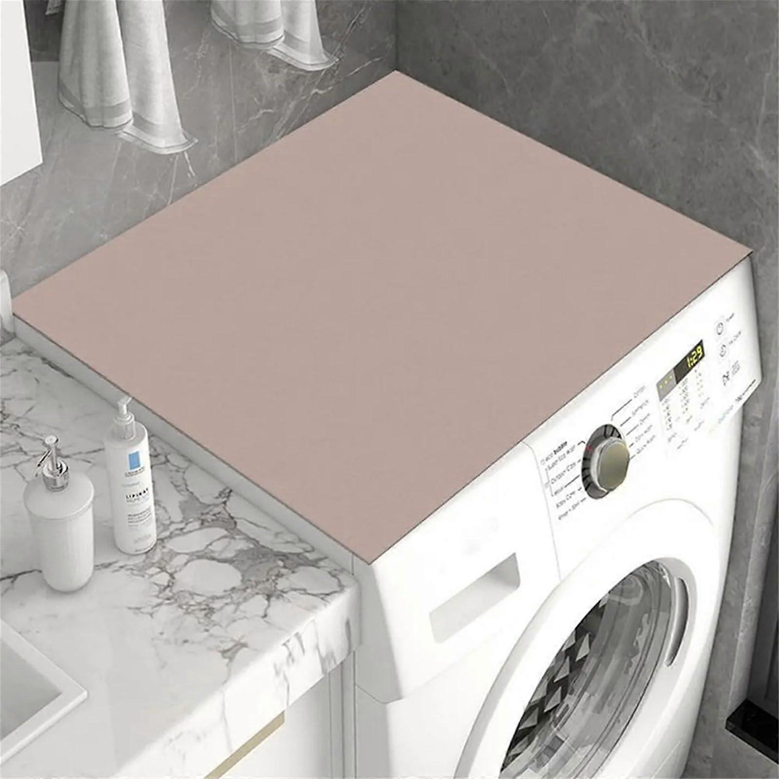 Washing Machine Pad, Non-Slip Underlay for Dust Protection, Absorbent Quick-Drying, Pink 40x60 cm for Laundry Room and Kitchen