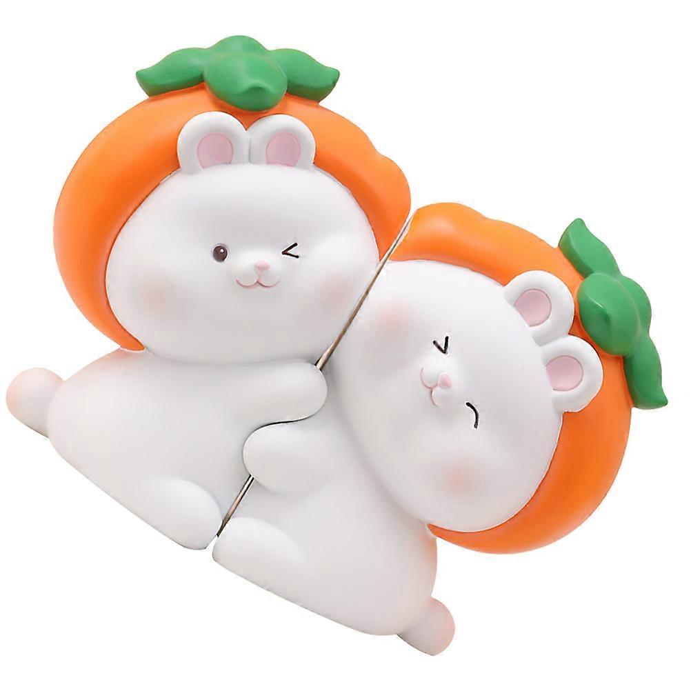 Decorative Book Ends For Shelves Resin Cartoon Simple Style Home Use 6.7×5.1×3.5in Prevent Books From Falling 2Pcs