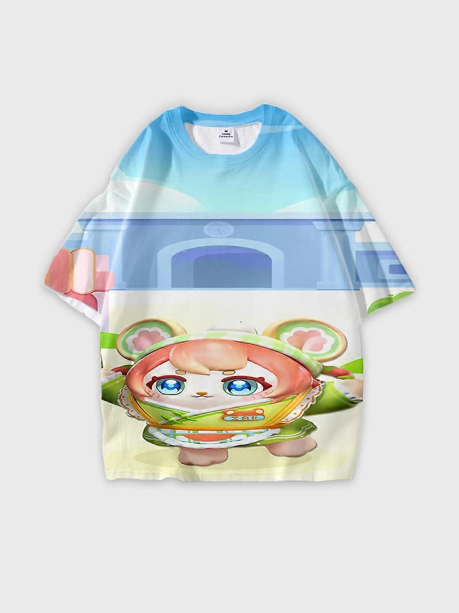 T-shirt round neck Pattern loose short sleeve JW1793