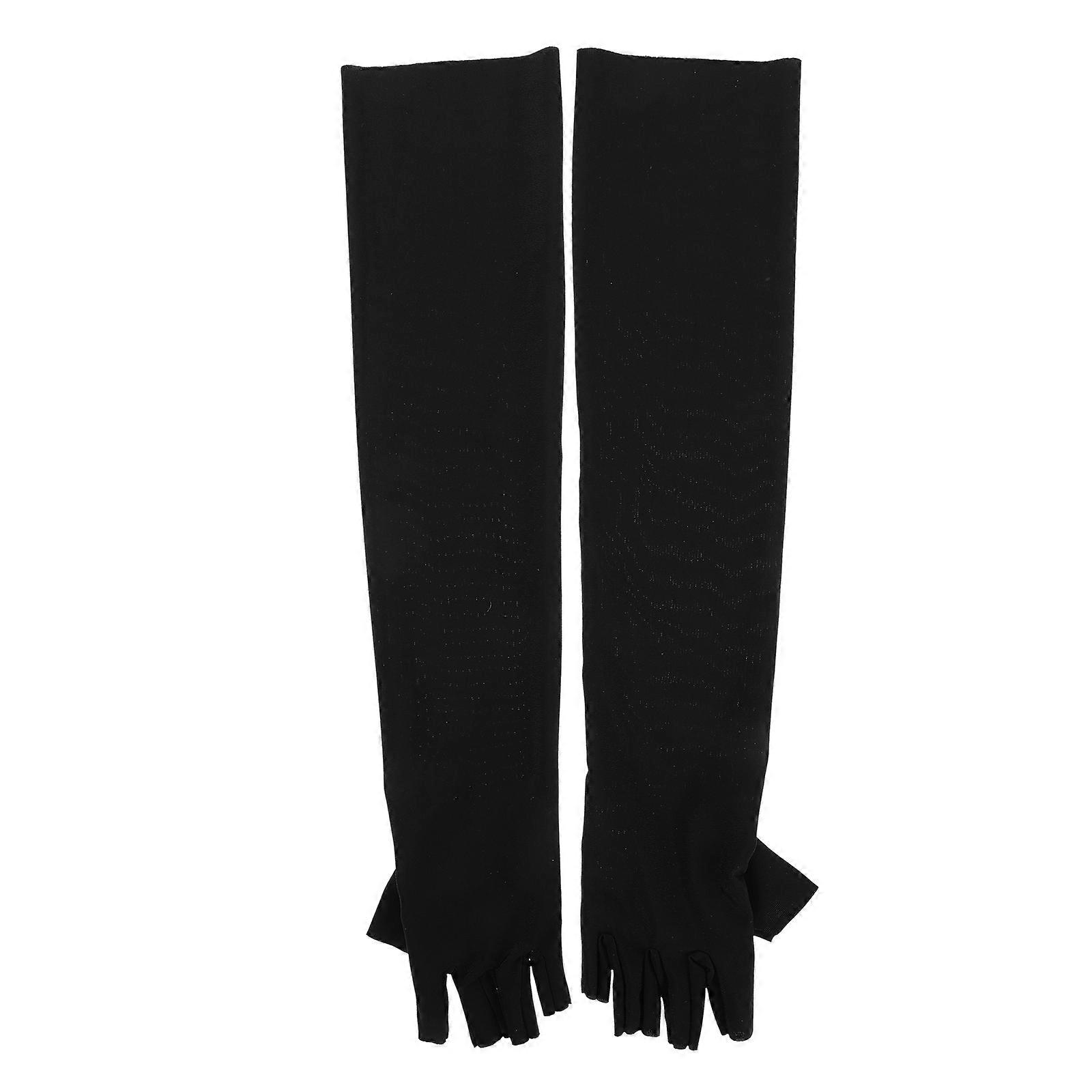 Gloves For Men And Women Uv Protection Ice Silk Cooling Breathable Antislip Extended Coverage 2Pcs