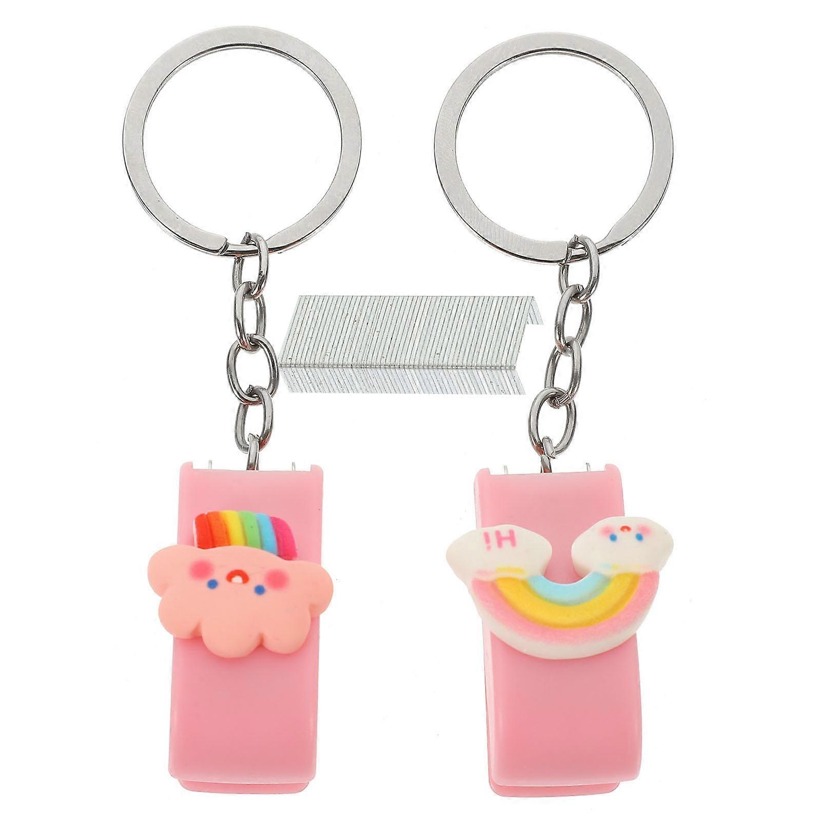 Cute Stapler Desk Portable Design For Students Colleagues Friends Mini Size 1 Set