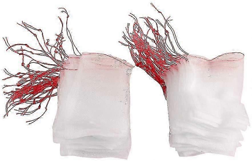 100pcs أكياس حماية الفاكهة، شبكة Drawstring الحشرات الآفات حقيبة الطيور لملحقات الحدائق المنزلية