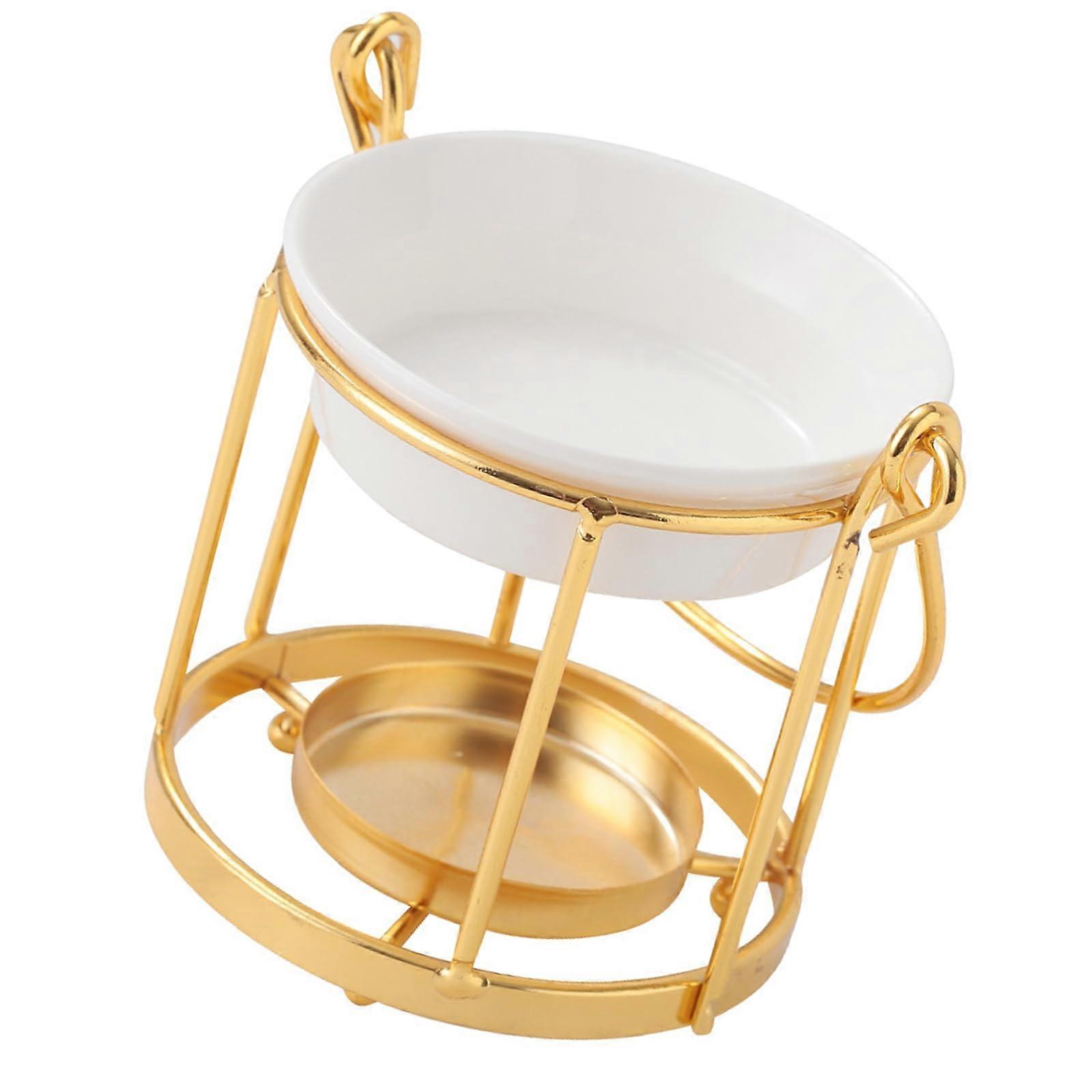 Elegant metal cage design, aroma diffuser for essential oils, wax warmer with ceramic bowl for relaxing aromatherapy sessions Ref: 4721