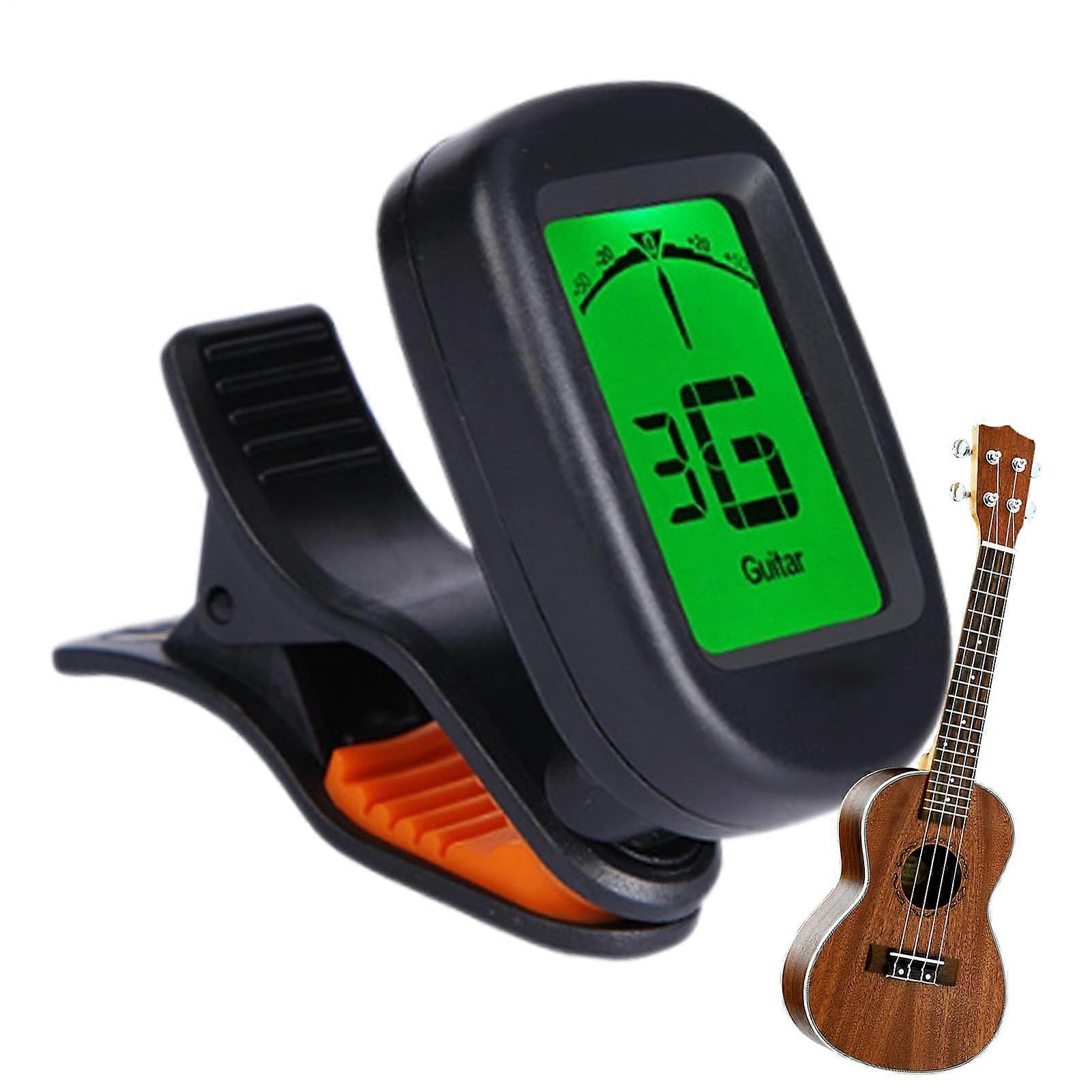 Guitar Tuner Clip On Multifunctional Digital Tuner Black Lightweight
