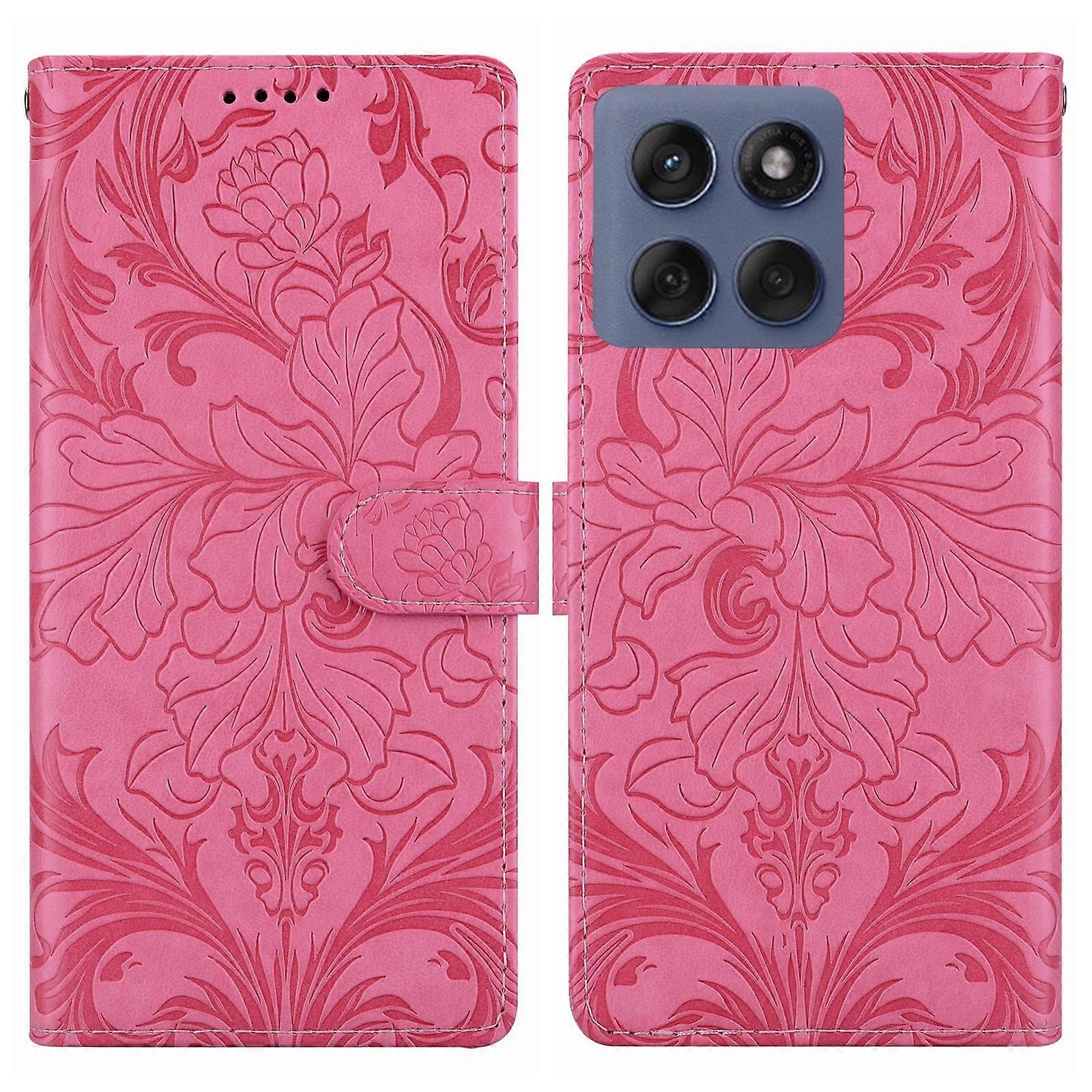 Embossed Floral Pattern Leather Phone Case