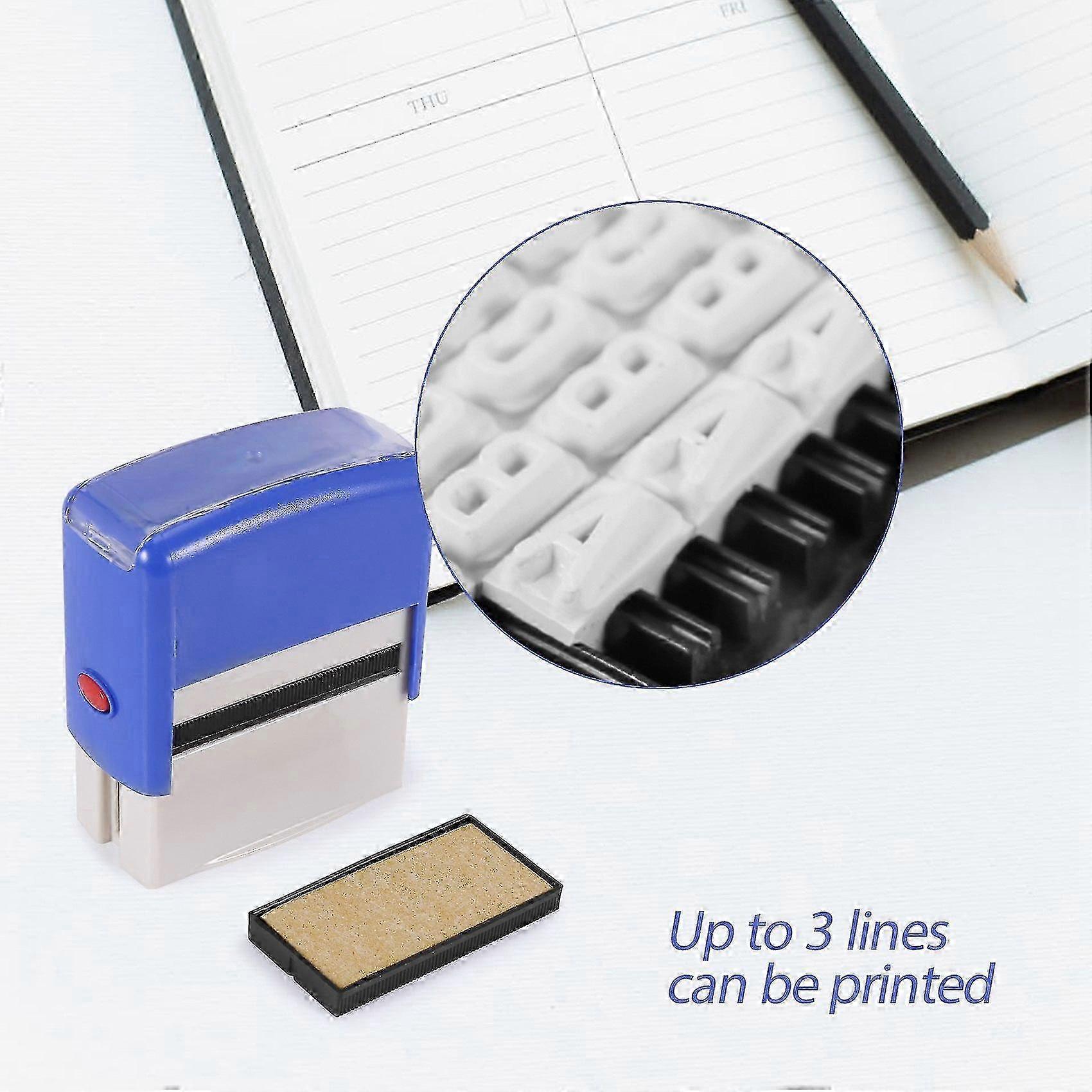 suitable for self inking stamp set custom diy business name number address printing rubber stamp with tweezers