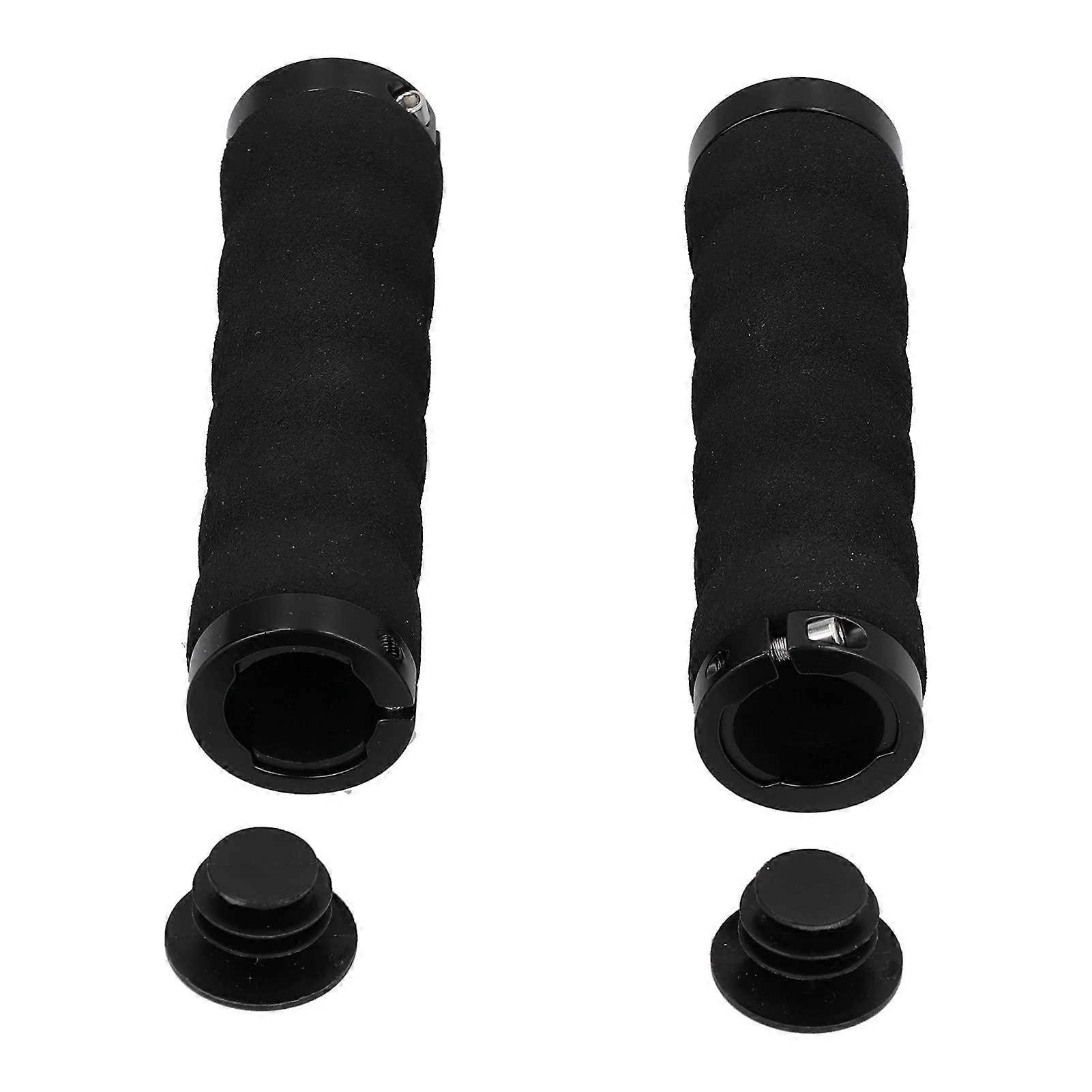 Bicycle grips, double locking, shockabsorbing, nonslip, black.