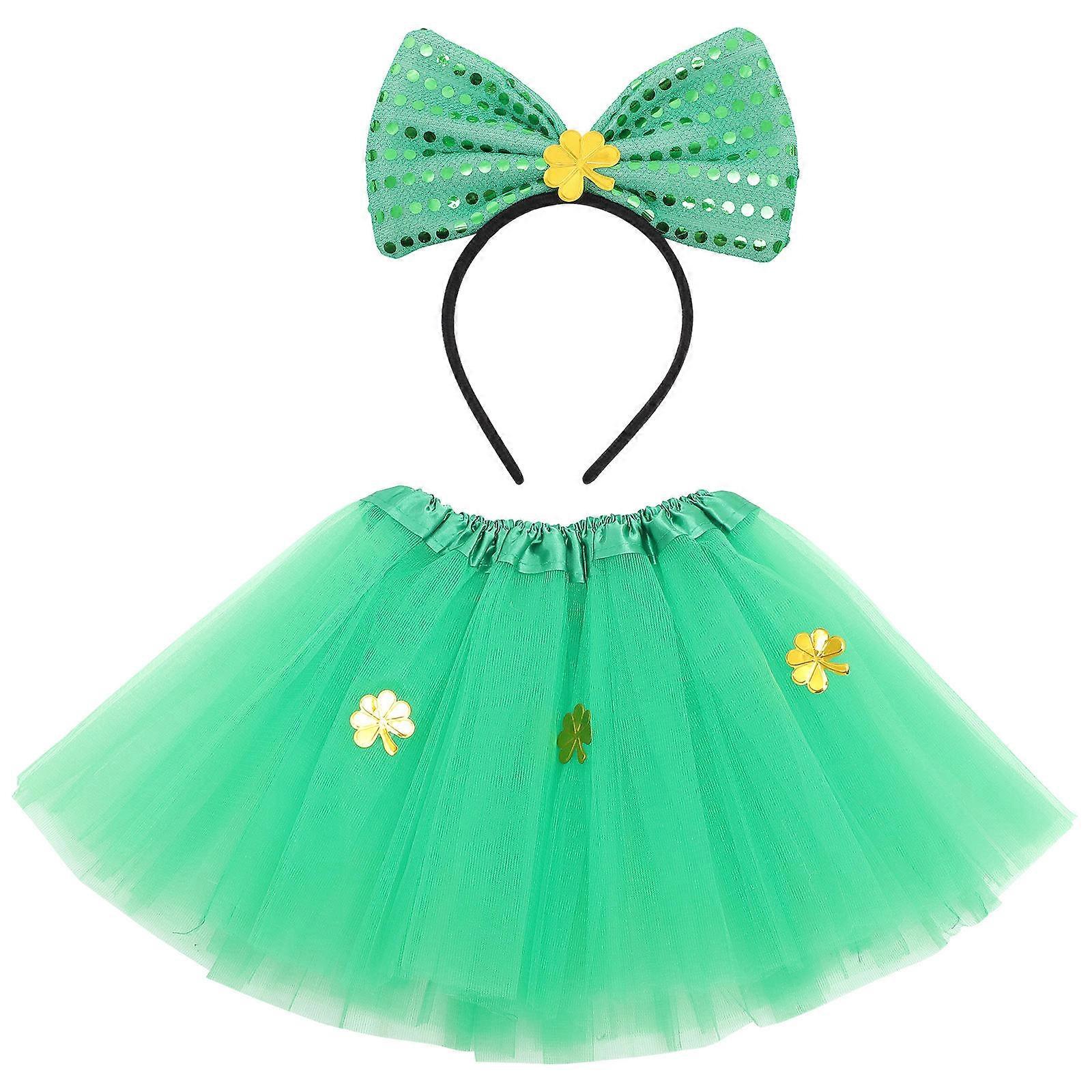 Shamrock Bubble Skirt Tulle Children Parties Stage Use 1Pcs