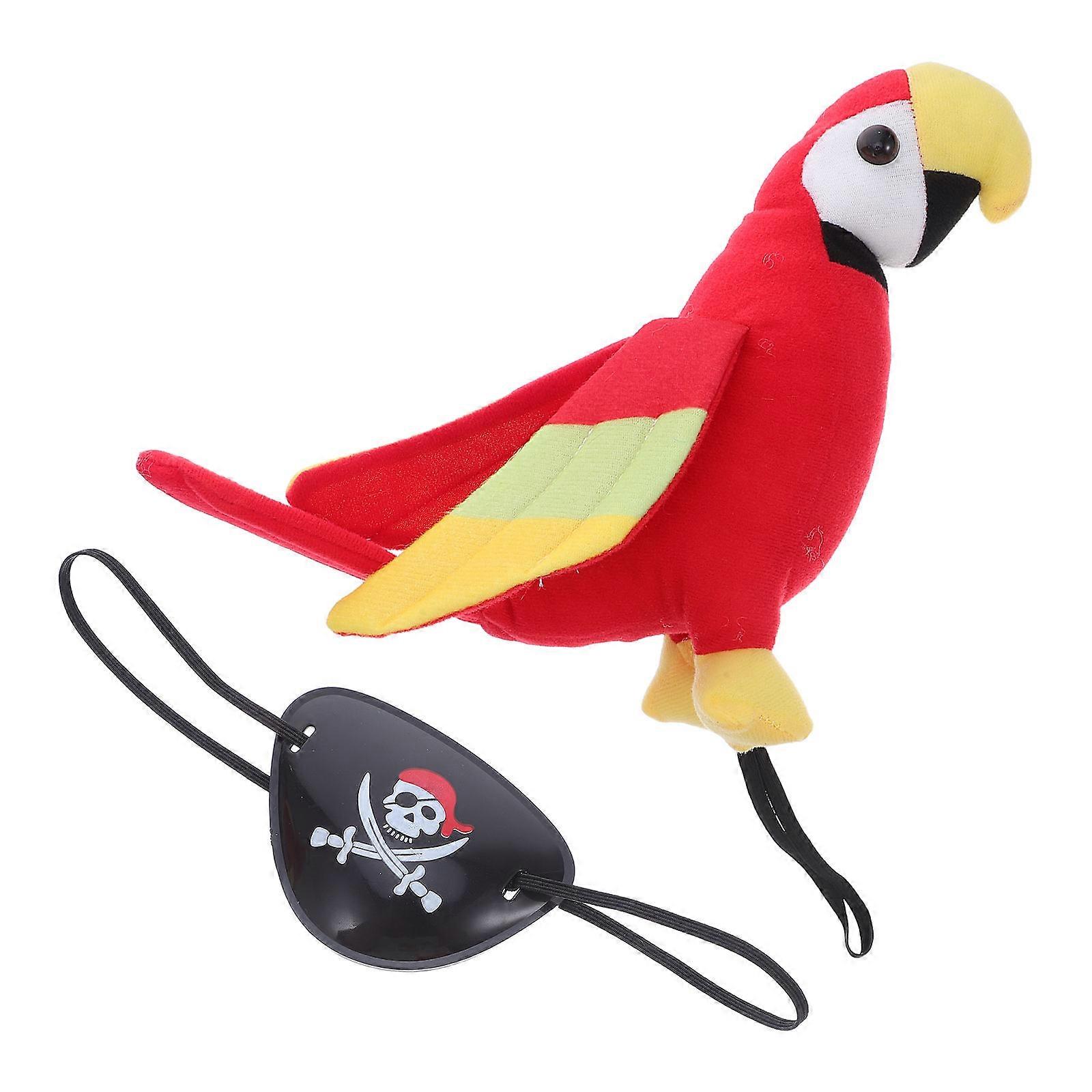 القراصنة الببغاء لعبة محشوة الكتف الببغاء تأثيري التبعي تصميم هالوين 20.00X18.00X11.50cm 1 مجموعة