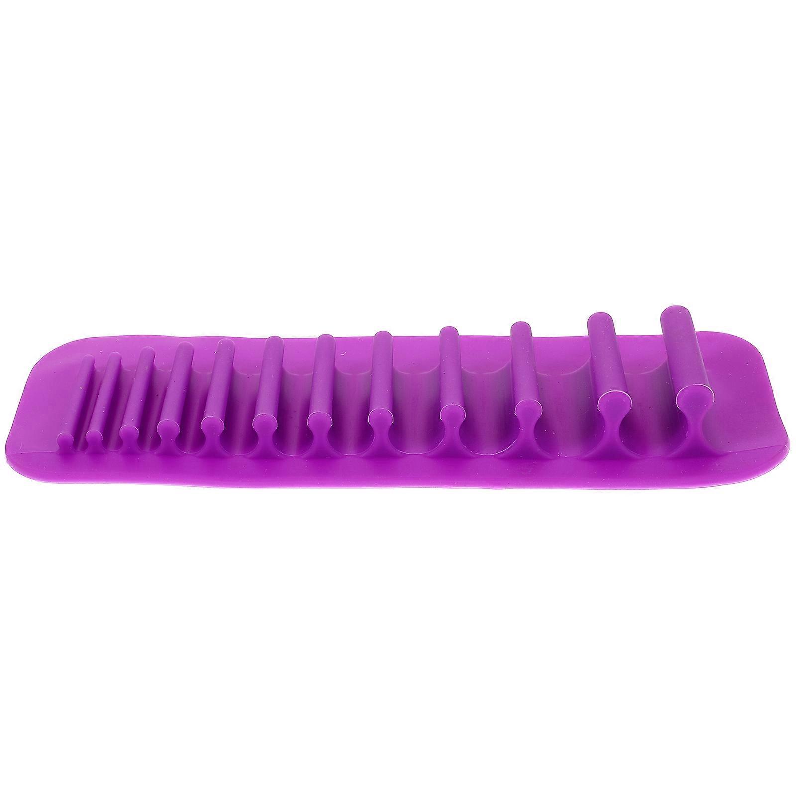 Brush Drying Stand Makeup Tools Drying Rack Wall Mounted Purple 20.70X7.00X2.50CM Storage 1Pcs