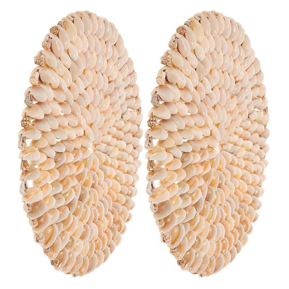 2pcs Beach Shell Coasters Decorative Drink Coasters for Housewarming Coastal Home Table Decor