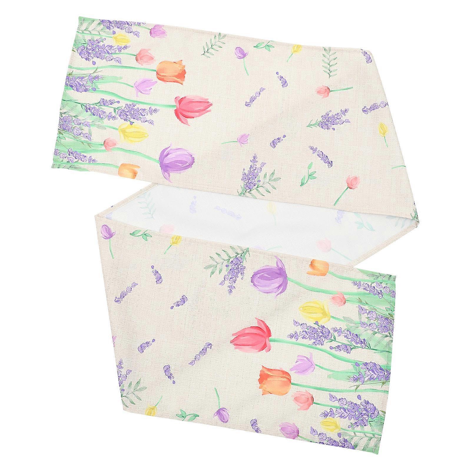 Waterproof Table Cloth Floral Tablecloth Simple And Chic Polyester Pongee For Hotel Restaurant Decor 1Set
