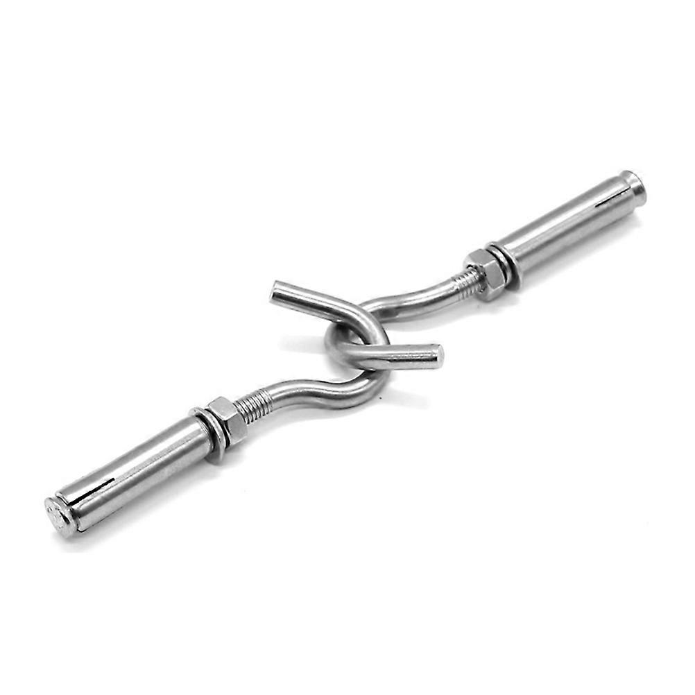 Silver Stainless Steel Expansion Hooks for Daily Use with Screw Design 3cm/3.4 x 2.4 x 0.9inch 5