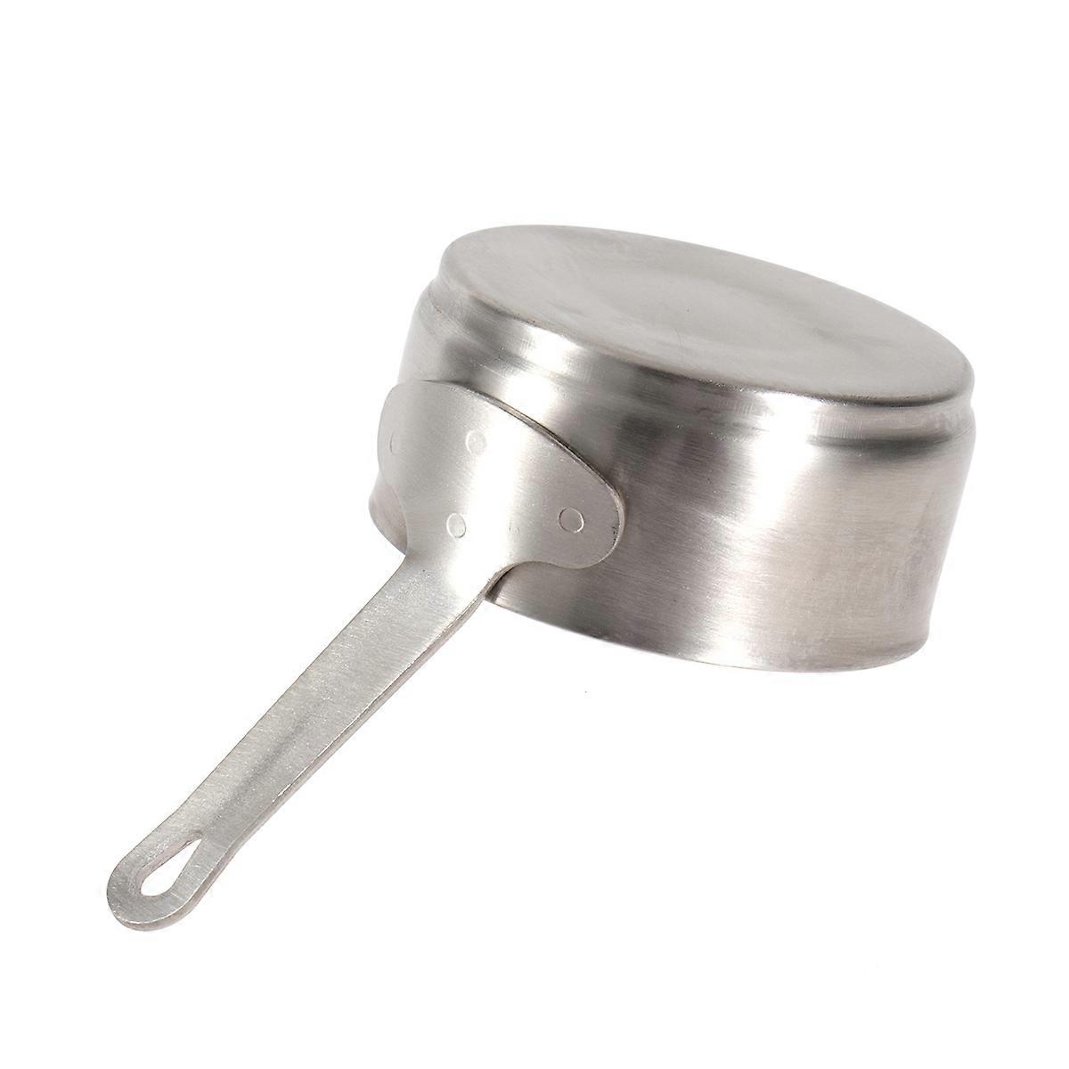 Stainless Steel Mini Soup Pot Versatile Milk Butter Sauce Pan with Handle, Non Stick Interior for Cooking, Baking and Breakfast