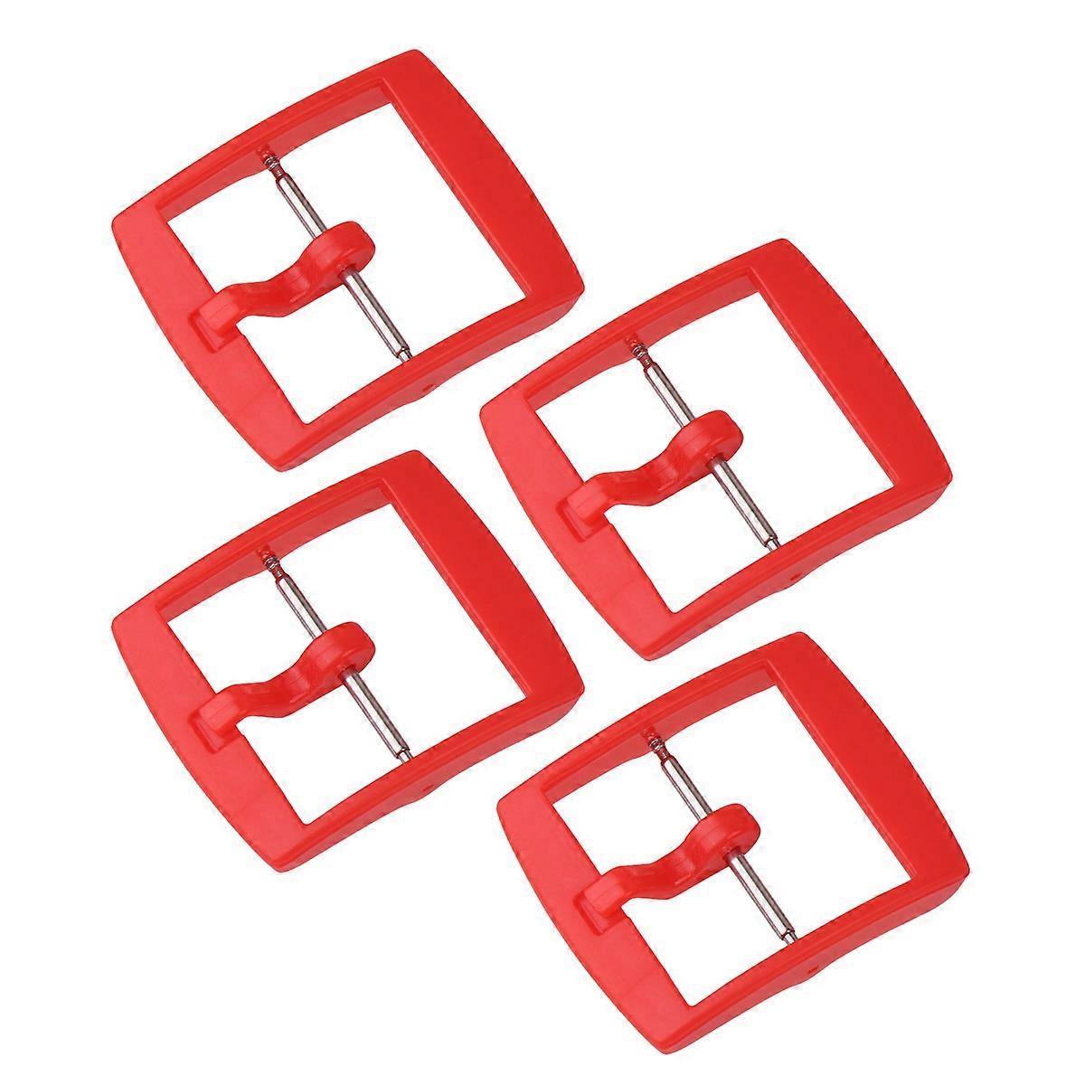 Watch Clasp Replacement Rectangular Simple Style Red Color 4Set