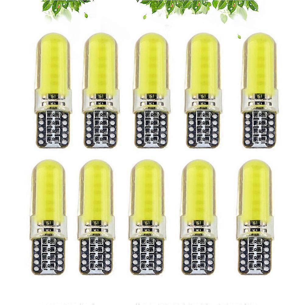 10PCS Light Bulbs COB White Wedge Lights for Automobiles, Ultra Thin Low Dissipation Trunk Position Lighting