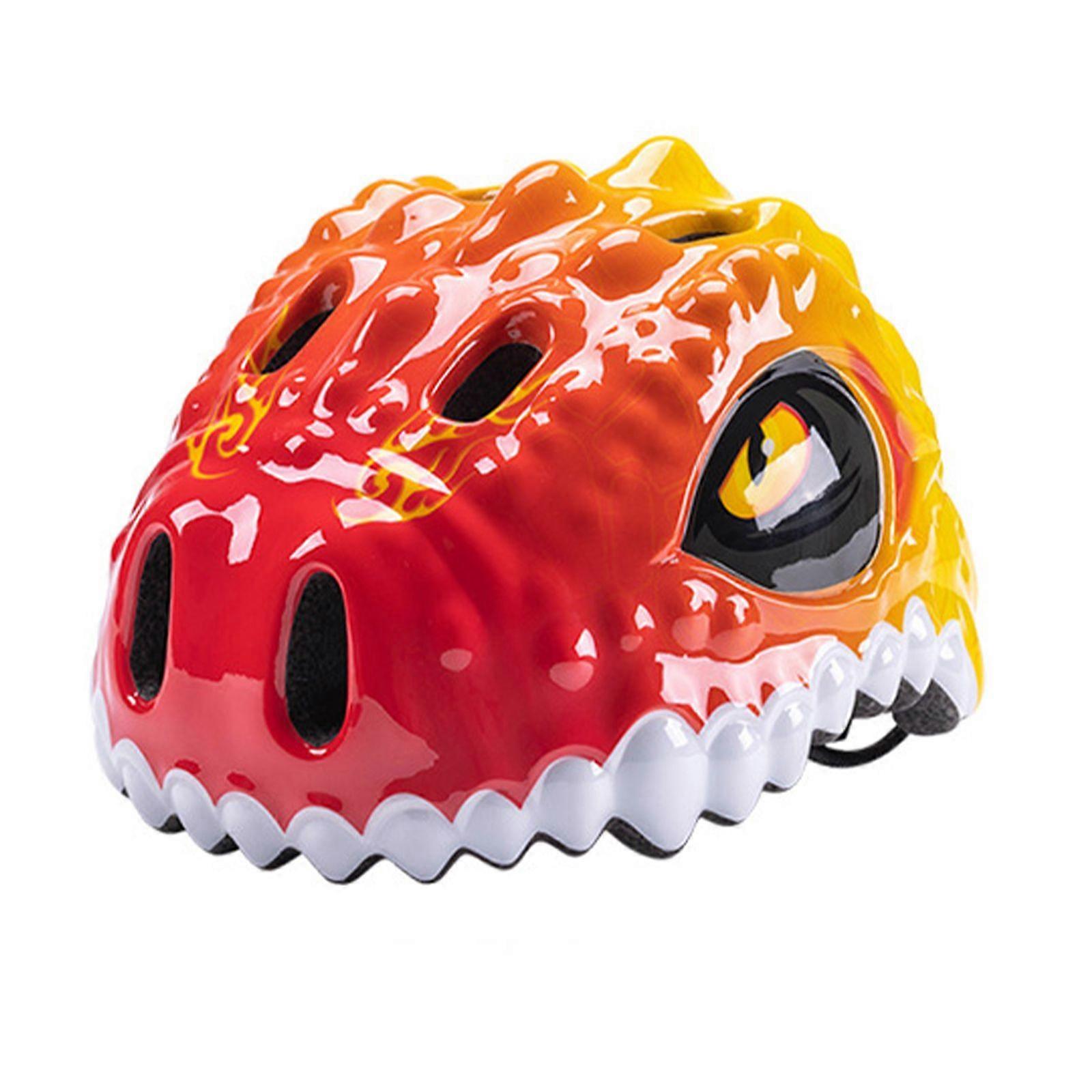 خوذة الدراجة للأطفال الصغار خوذة ديناصور قابلة للتعديل خوذة التزلج على الجليد للتنفس للأولاد والبنات