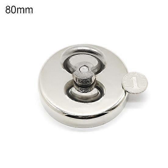 Neodymium Iron Round Steel Sleeve Ring Eyebolt Fishing Magnetic Salvage Tool