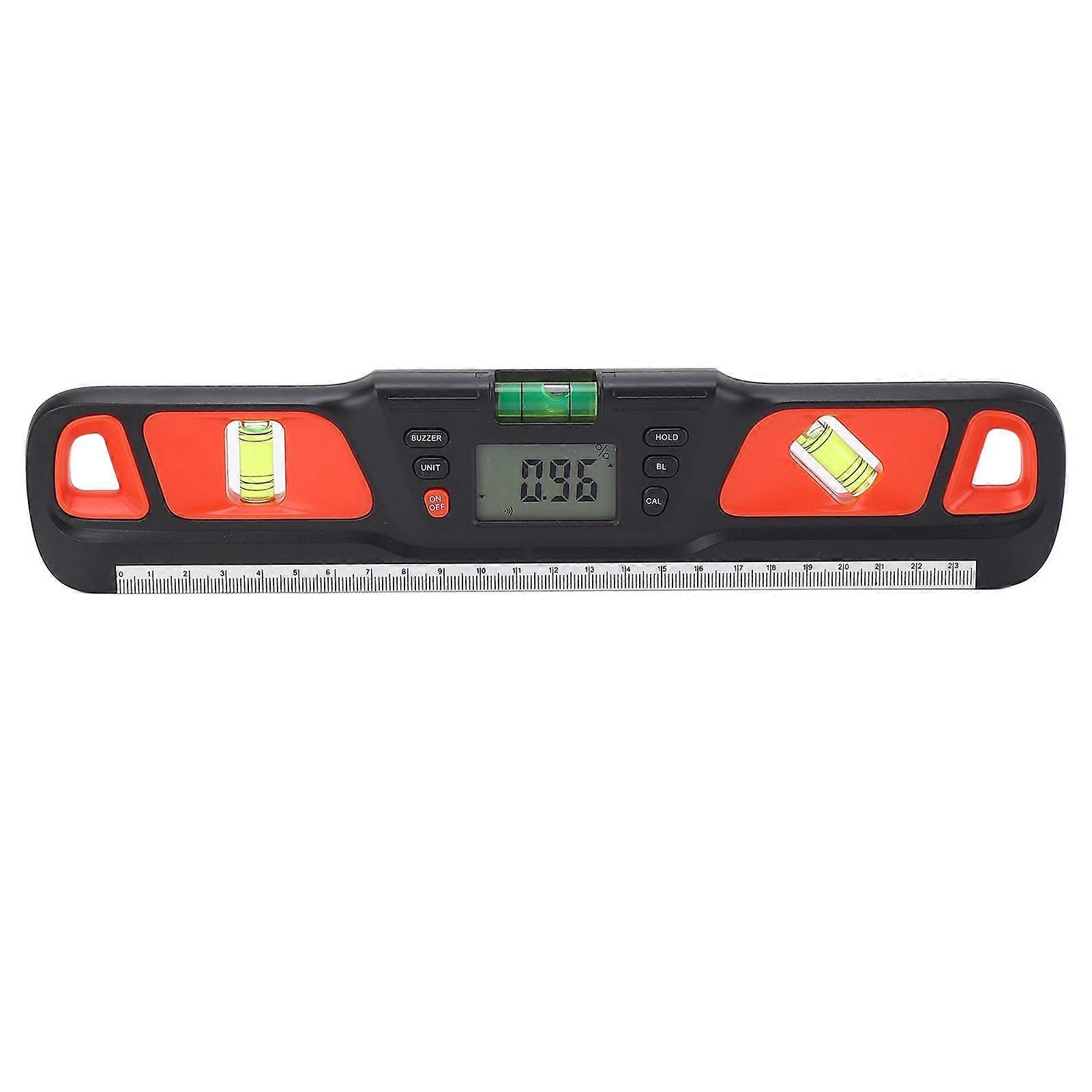 Digital Level with LCD Display Multifunction High Accuracy Digital Level and Protractor Digital Inclinometer Angle Finder Red