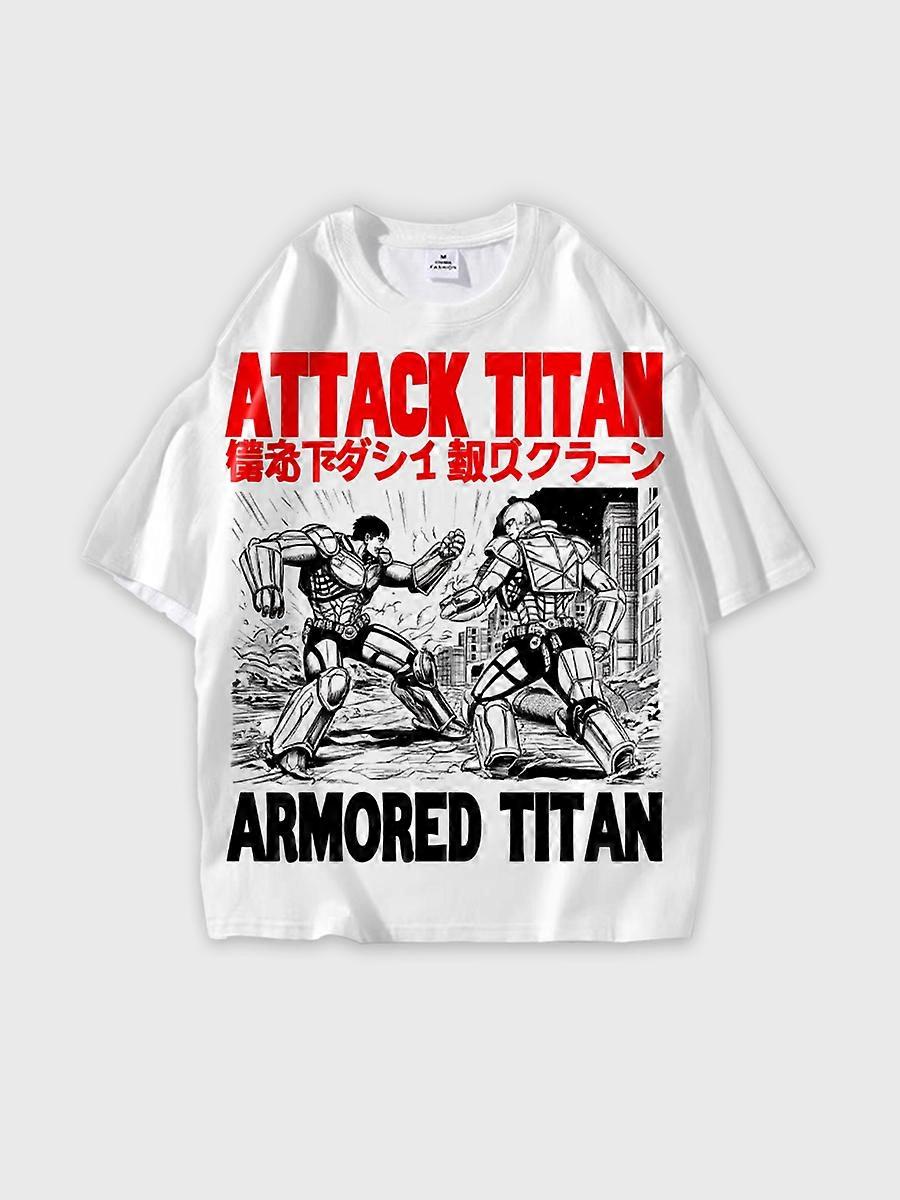T-shirt round neck Character Pattern loose short sleeve P2495