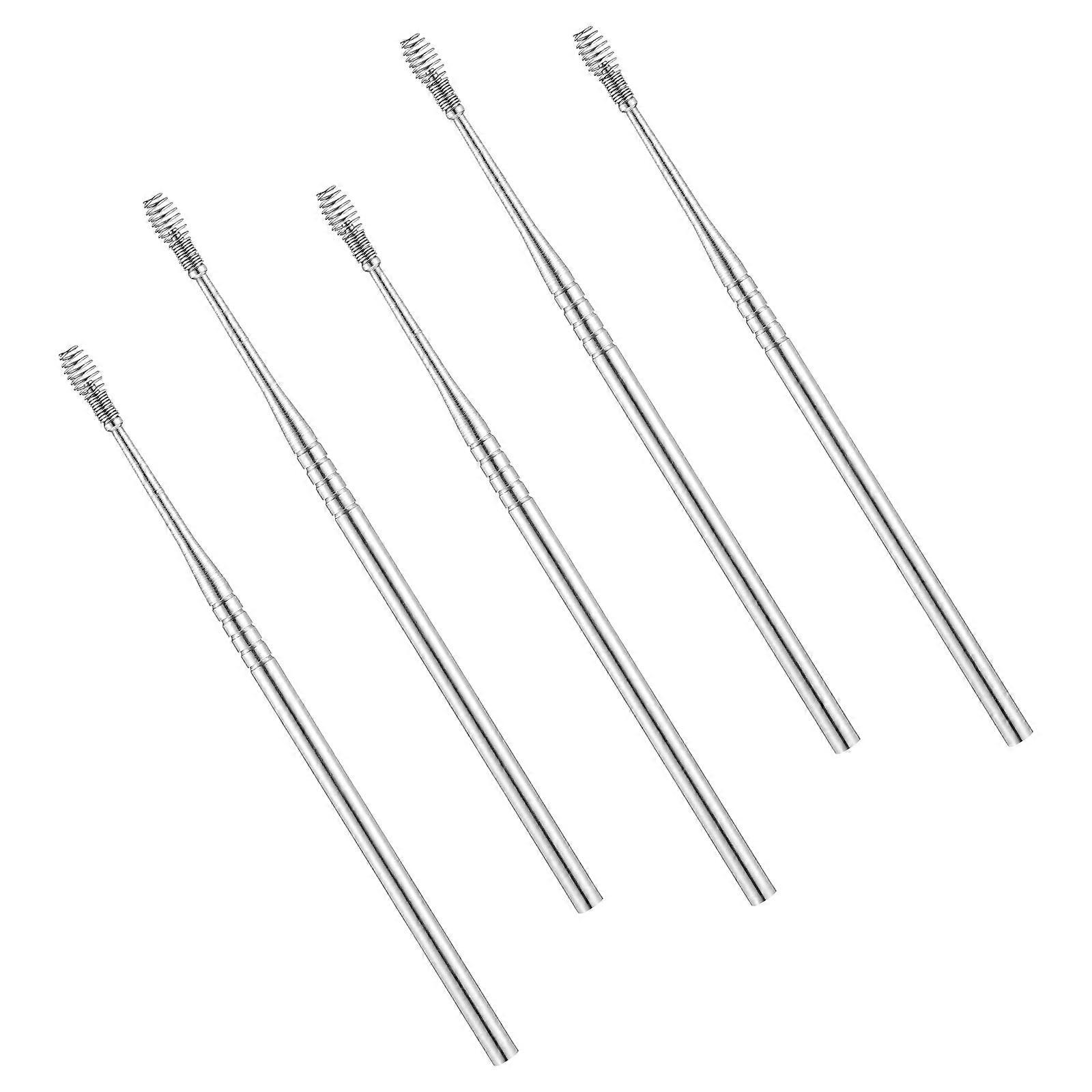 Stainless Steel Ear Cleaning Pick with Spring Design for Safe and Effective Ear Wax Removal 5pcs Set