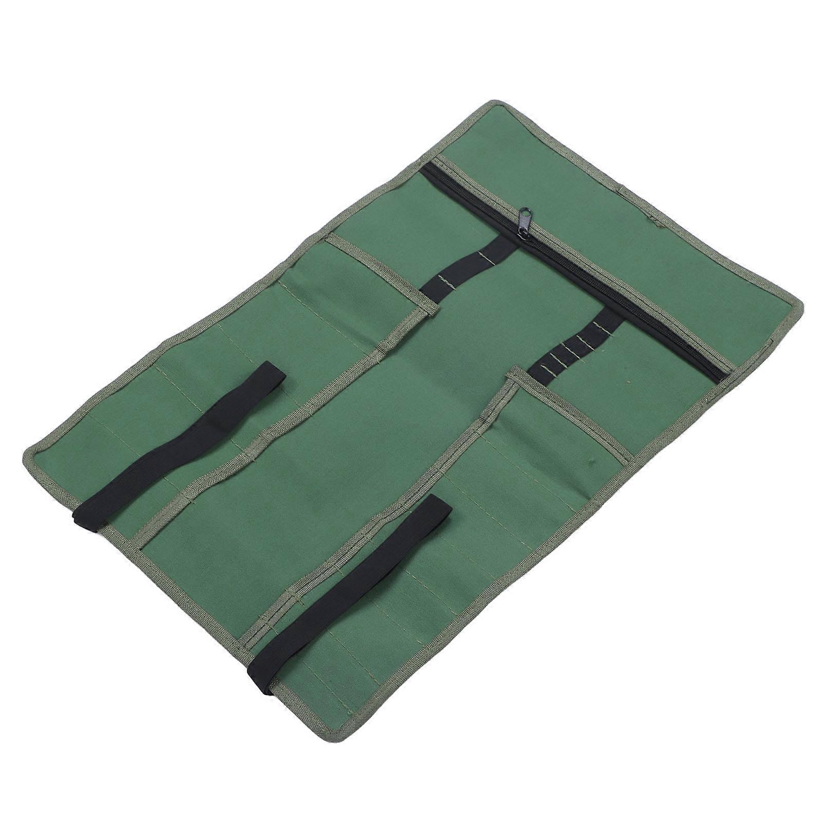 Tool Roll Multi Functional Water Scratch Resistant Wrench Roll Up Pouch Portable Tool Storage Bag 