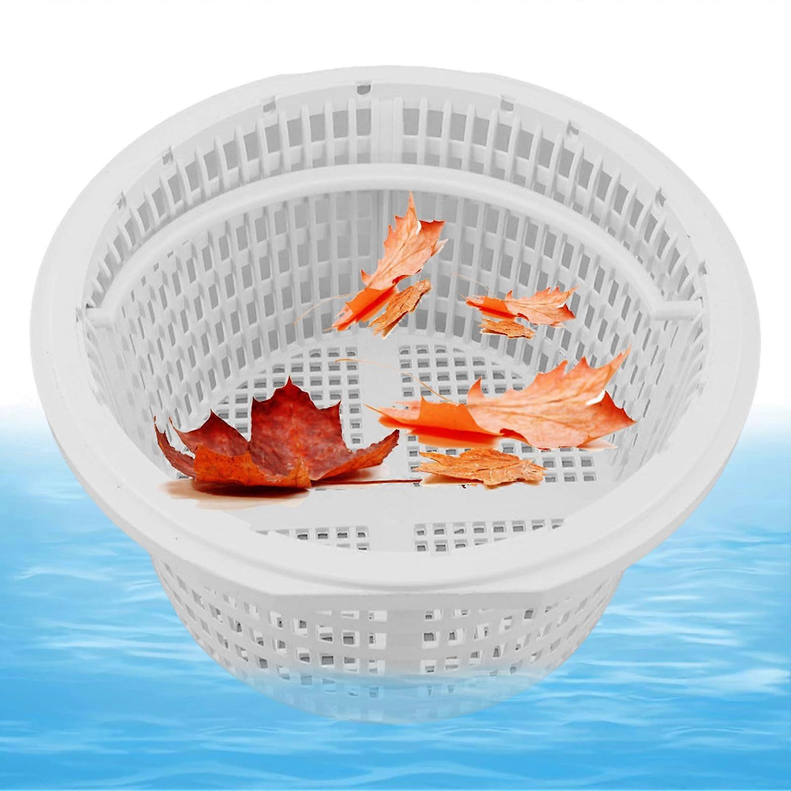 PVC Pool Skimmer Basket Replacement Filter Basket with Handle for Leaves, Grass, Hair