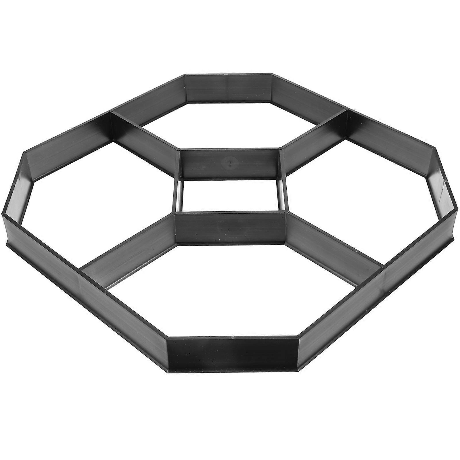 再利用可能なパス舗装メーカーガーデンデコレーションプラスチックモールド裏庭40x40cm六角形デザイン1個