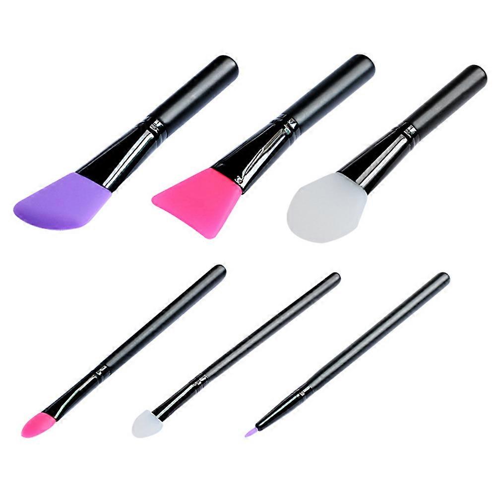 Silicone Face Mask Brush for Makeup Use Assorted Color Suitable for Sensitive Skin Professional and Home Use 6pcs