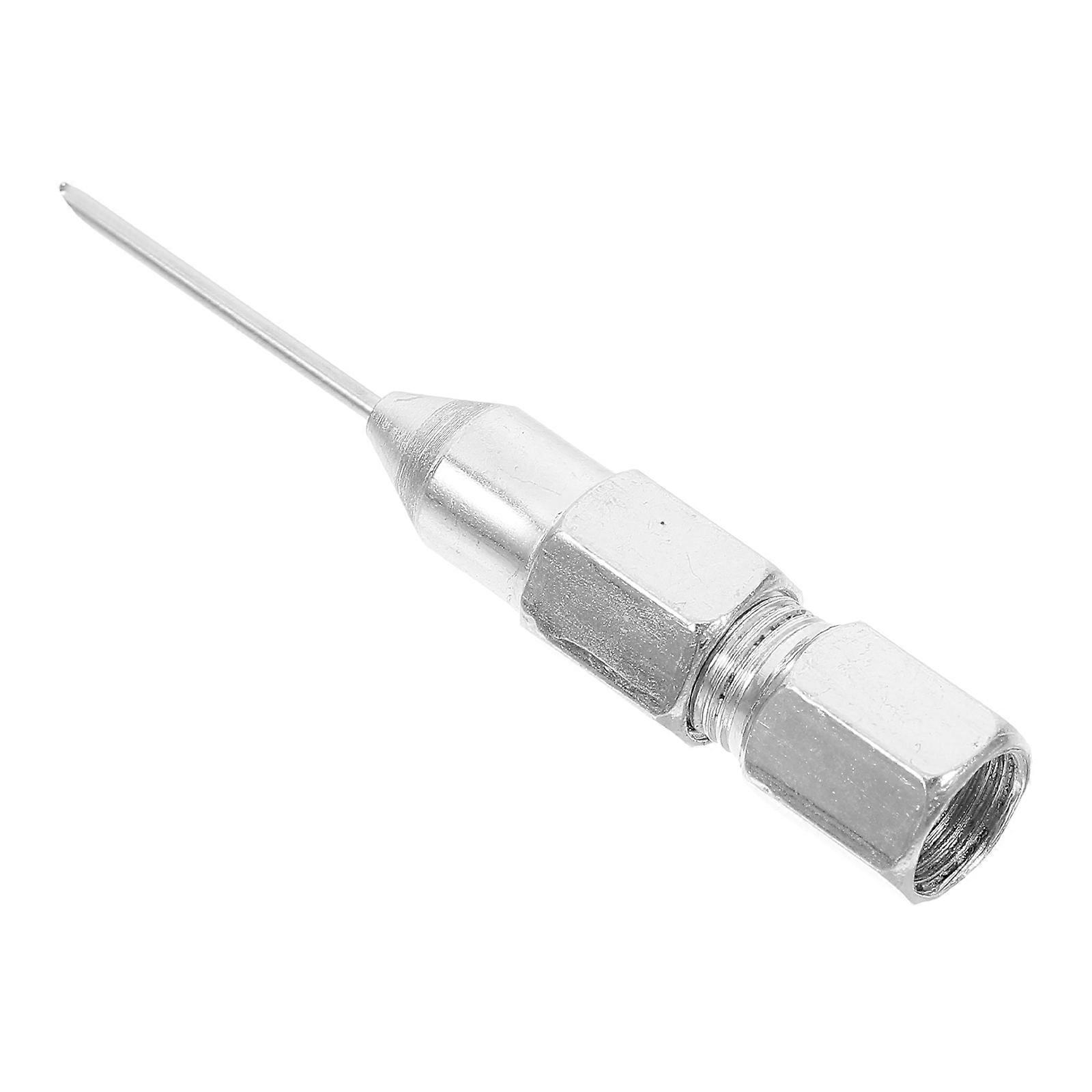 Durable Stainless Steel Grease Nozzle for Home Use with High Precision and Strong Flow Silver 0.5 Inch
