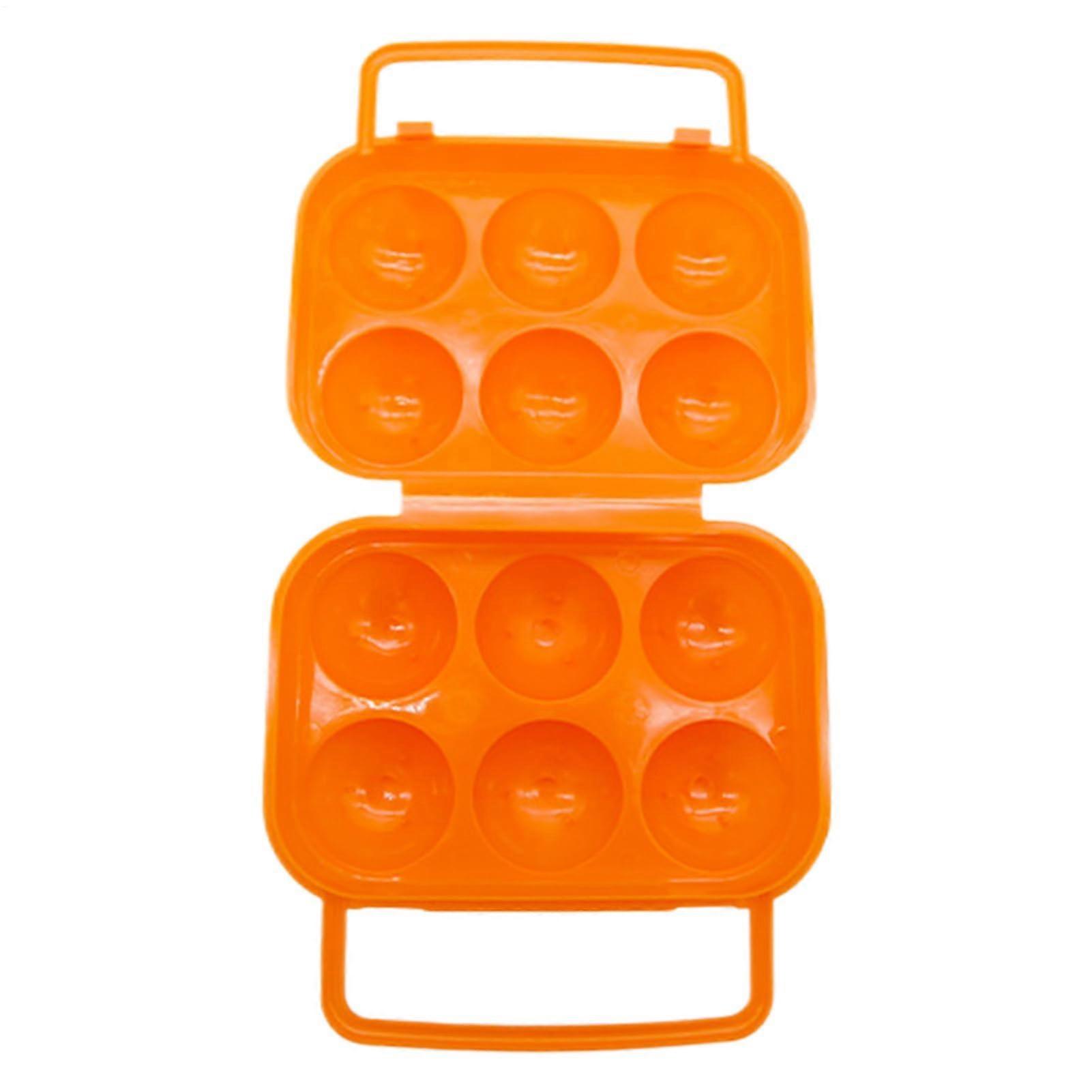 Eierträger PP Camping-Eierhalter Vibrationsfester Eierbehälter Kühlschrank Stoßfeste Lebensmittelschutzbox 6 Quadrate