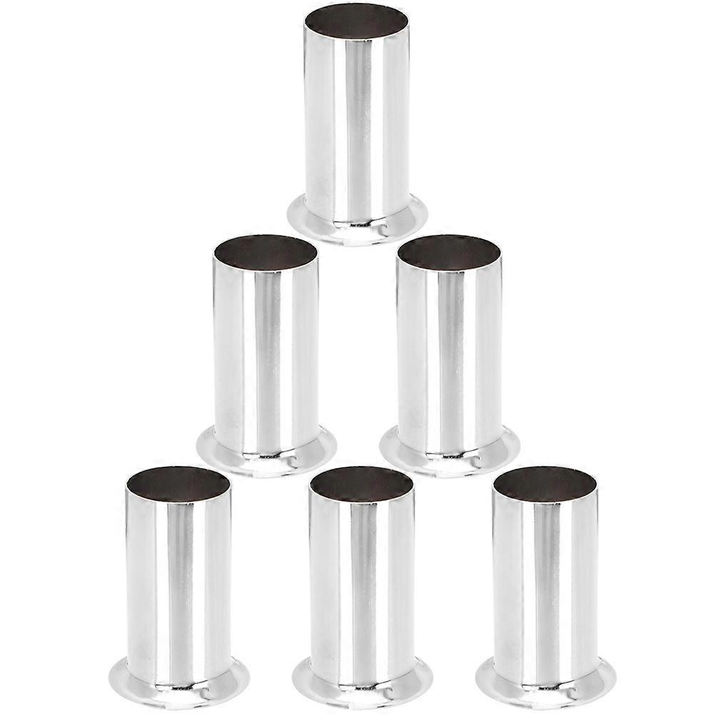 Durable 6Pcs Iron Lamp Base Sleeve Tube E14 Socket Chandelier Accessory Assorted Color For Interior Design