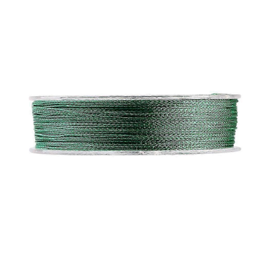 100m Super Strong PE Braided Fishing Line - 4-Strand Multi-Filament Fish Rope Cord in Green Color for Durable Freshwater & Saltwater Use