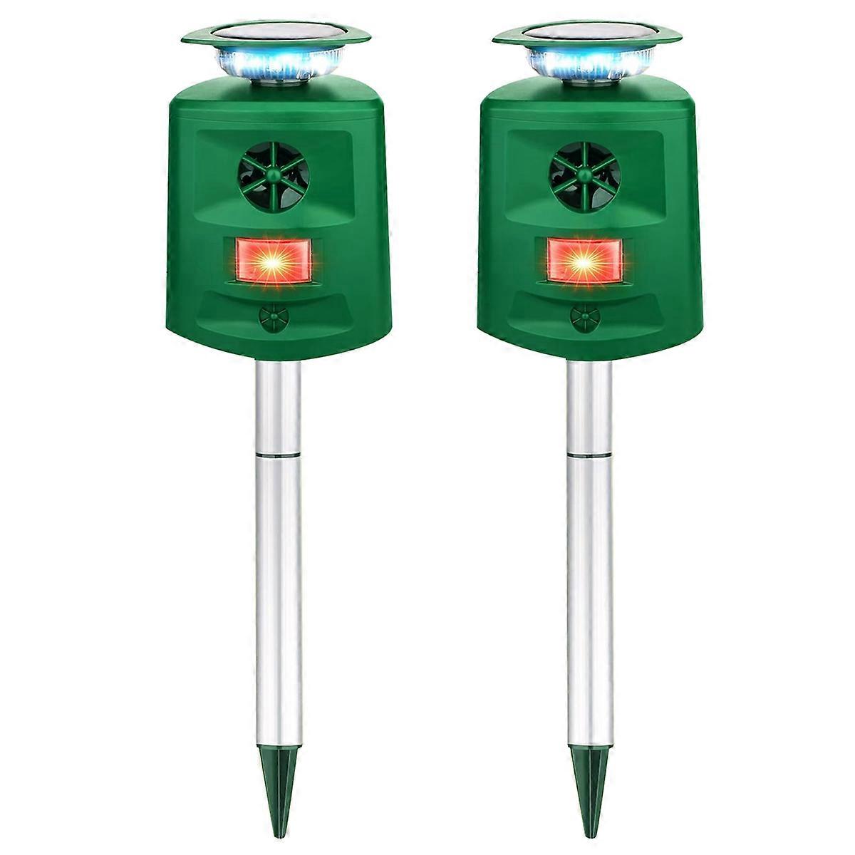 Solar Ultrasonic Animal Repeller, with Motion Sensor Flashing Lights