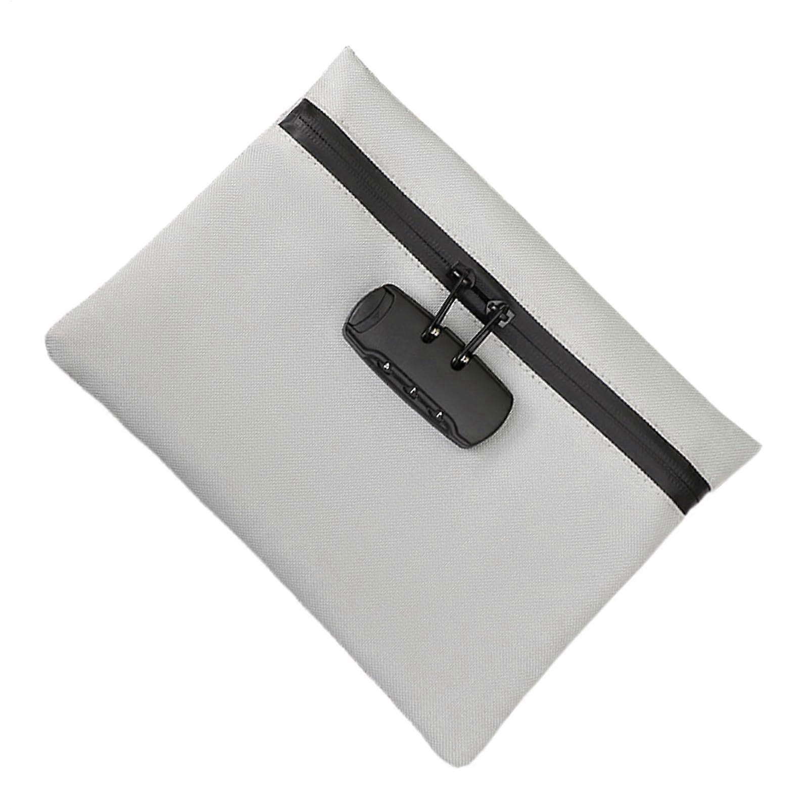 Secure Bag for Belongings Safety Lock AntiTheft Waterproof Storage Gray