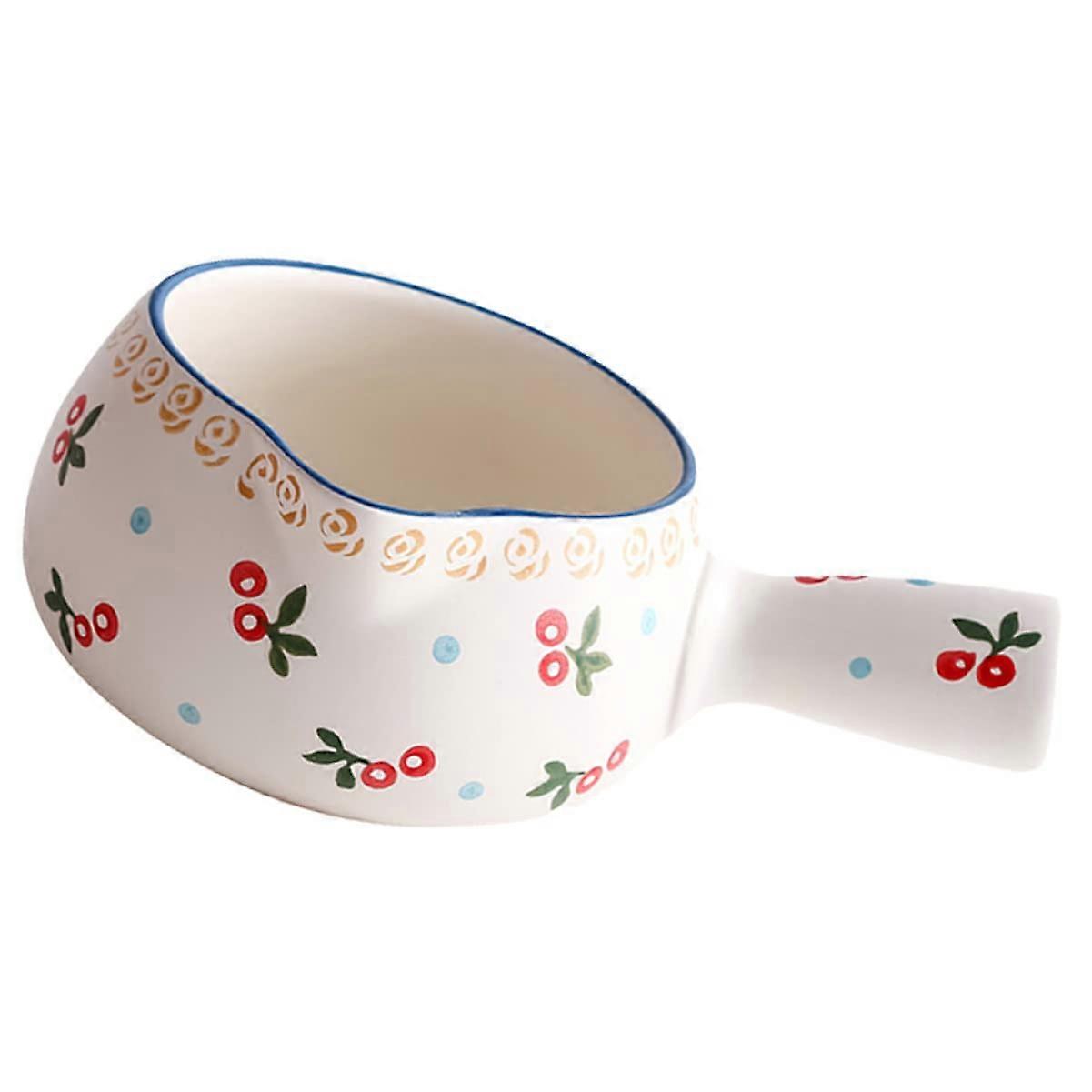 Milk Pot Ceramic Sauce Pot Perfect Size For Boiling Soup Tea Small Bowls Japanese Noodle Pattern Coffee Pot