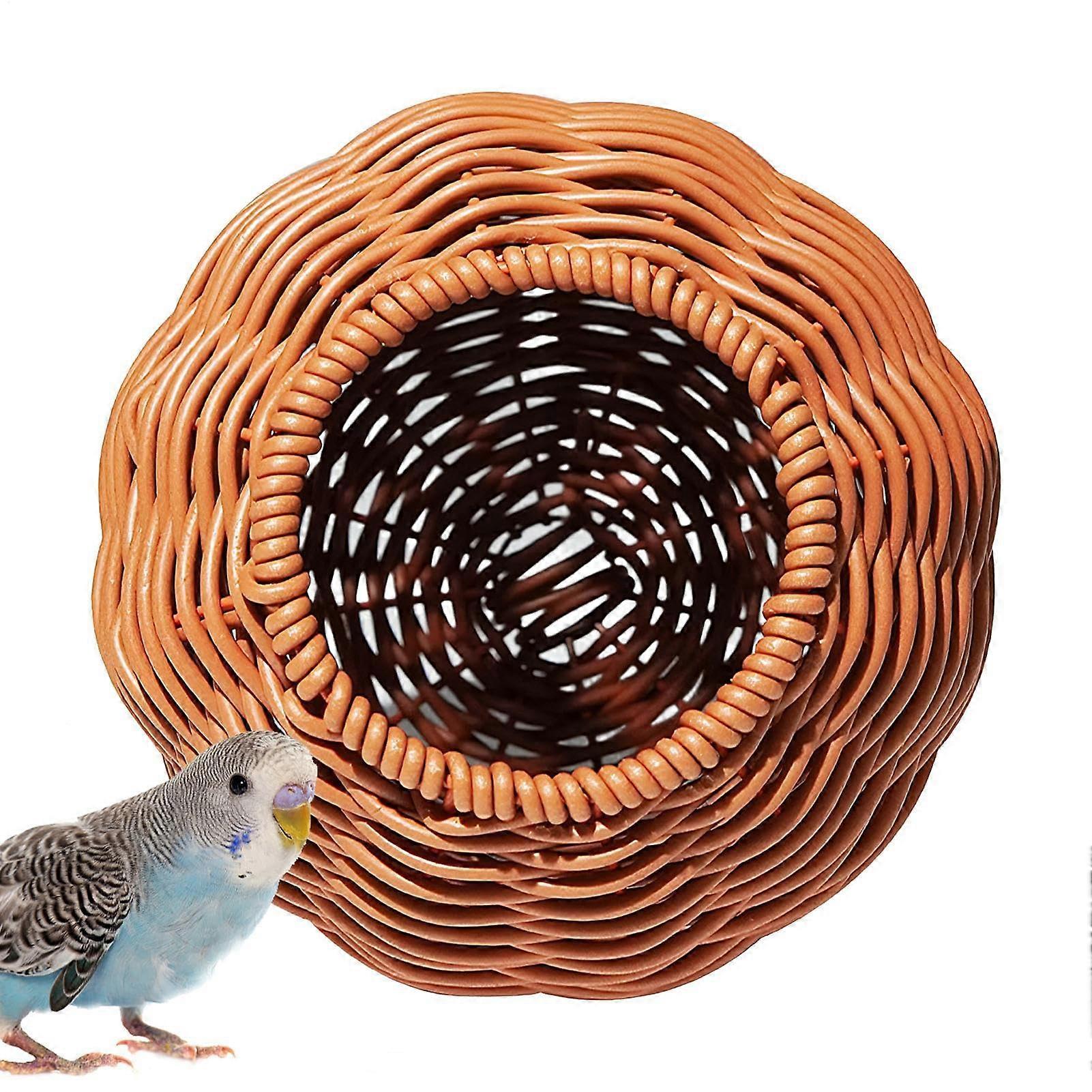 Vogelnest 170g Rattan Bird Nest, Small Pet Hanging Woven Rattan Home, Sleeping Nest 15x16 cm