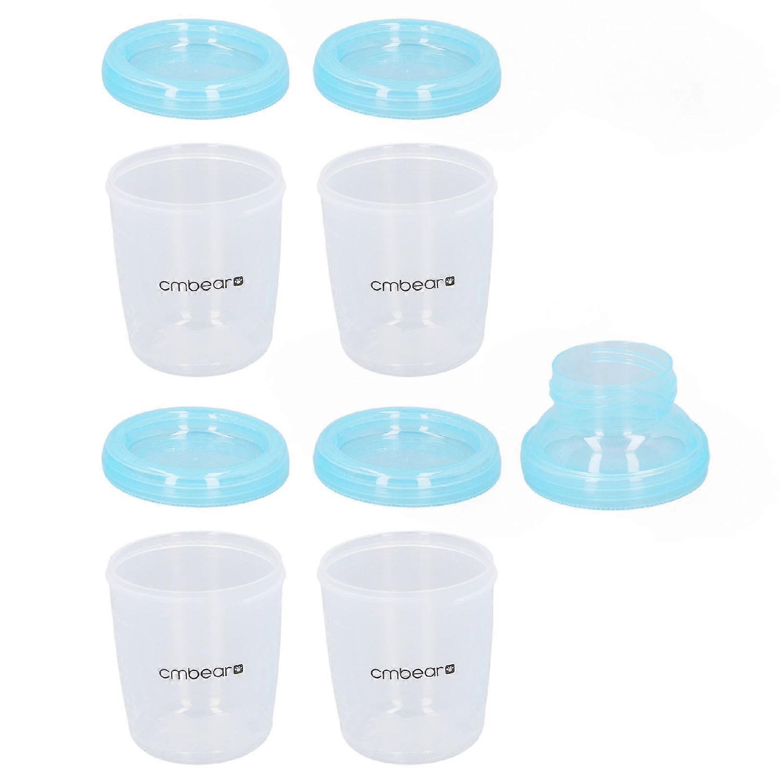 Breast Milk Storage Cups Reusable Leakage Proof Portable Breastmilk Container with Lid for Home Travel 180ml 4pcs