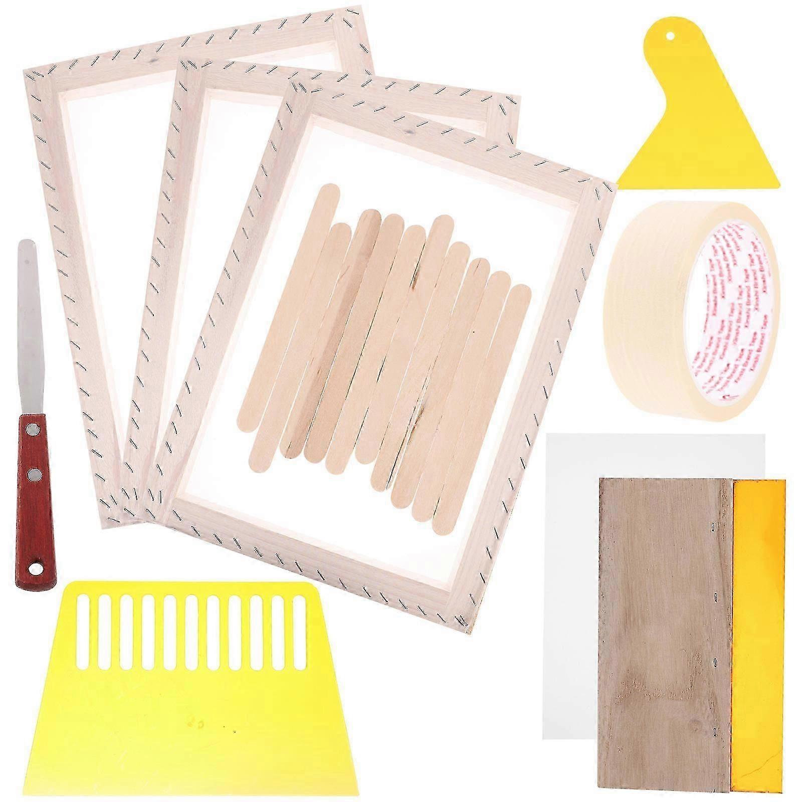 Reusable Screen Frame Practical Silk Screen Stencils 39.8x30cm 1 Set