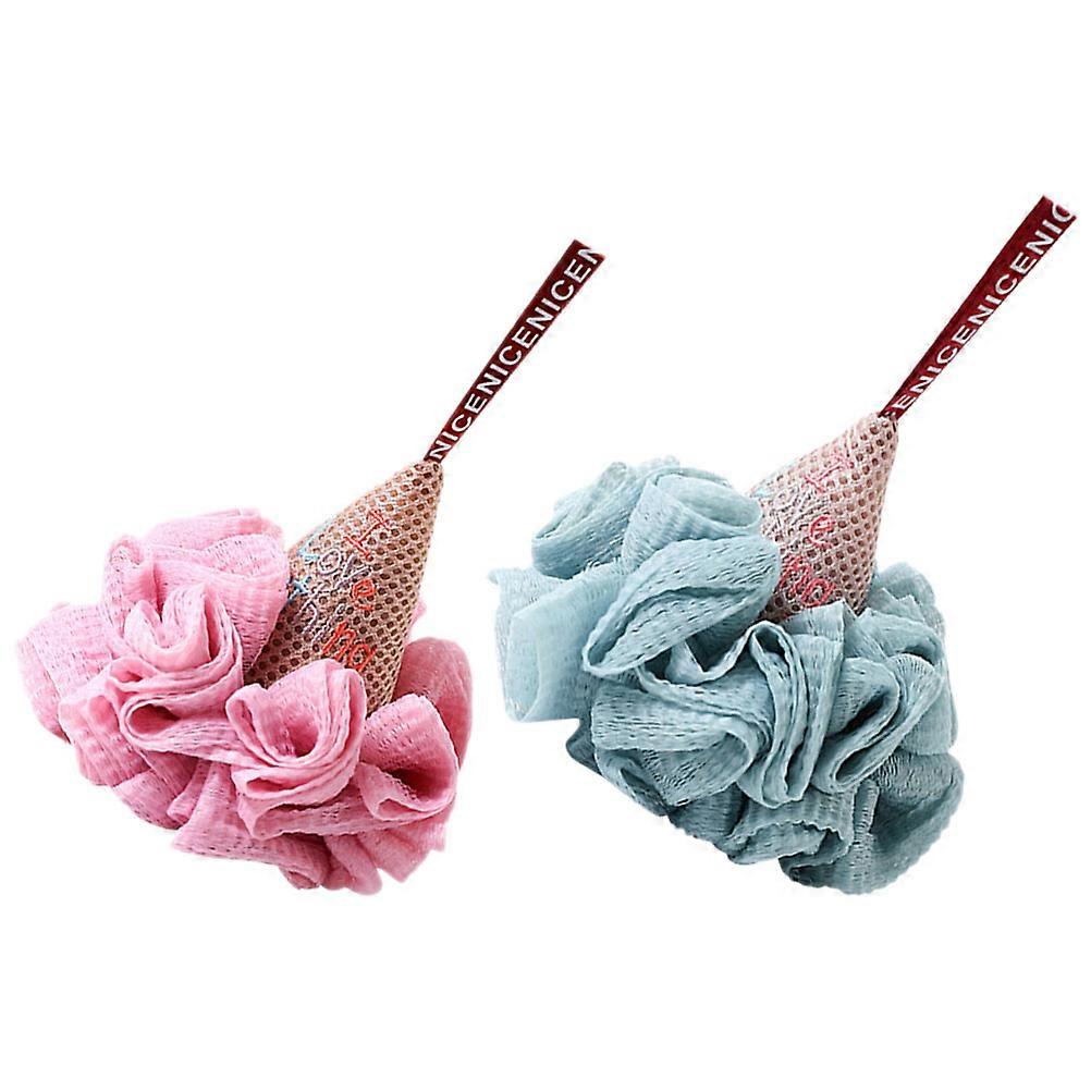 Reusable Loofah Ice Cream Shape Foam Production General Users Bath Sponges 2Pcs
