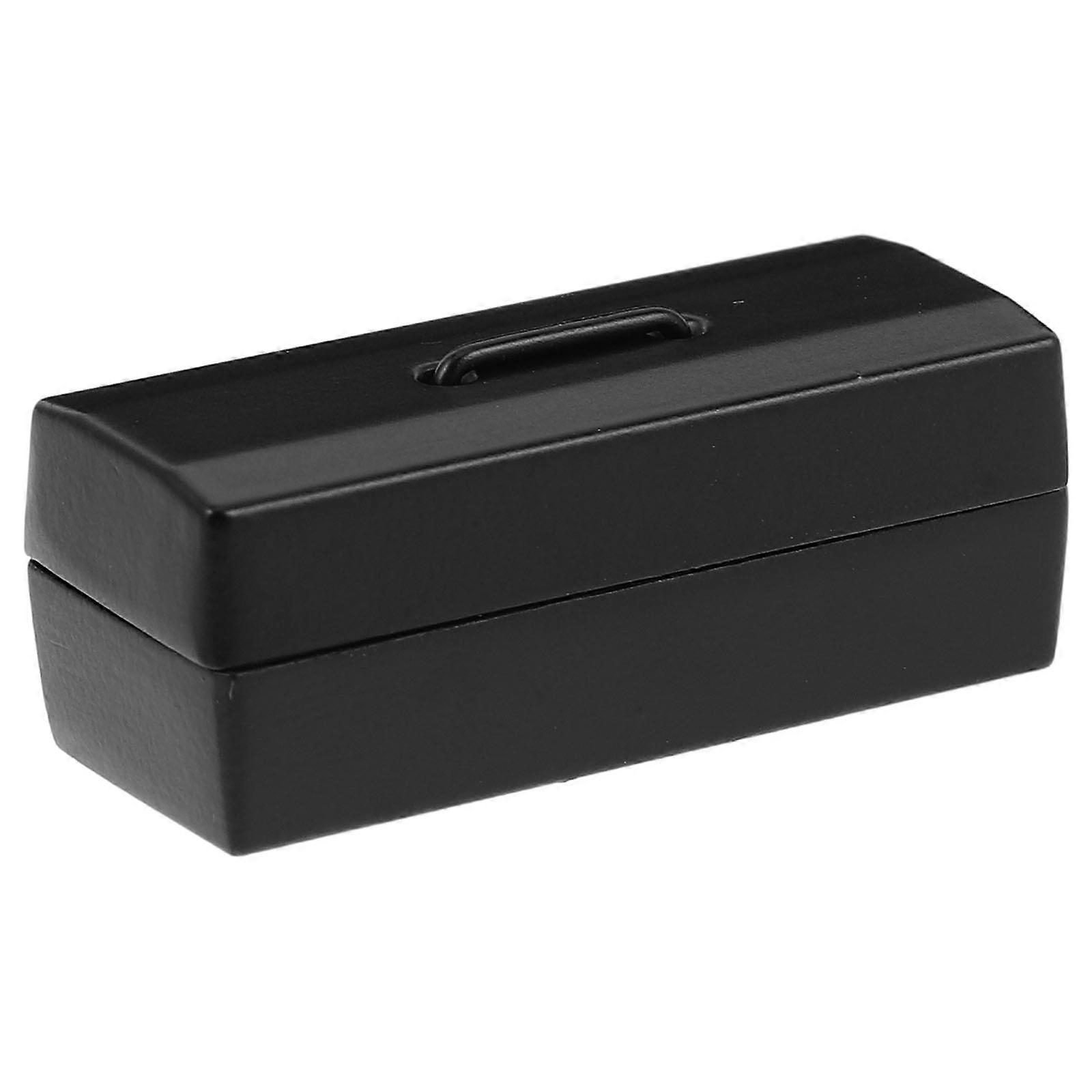 Black Metal Mini Toolbox Dollhouse Storage Box for Home Accessory