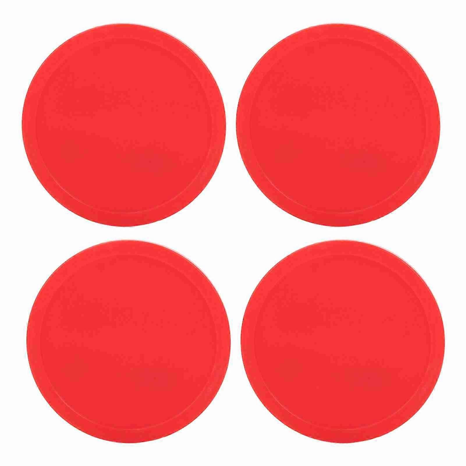 4 Pcs Plastic Air Ice Hockey Pucks Piece Replaceable for Tables Game Equipment(L)