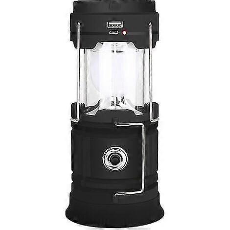 Solar/USB Rechargeable LED Lantern, ZVO Powerful Camping Light, 2 Modes Portable Garden Lantern, 360 Torch Hanging Lighting with Waterproof for Bivoua