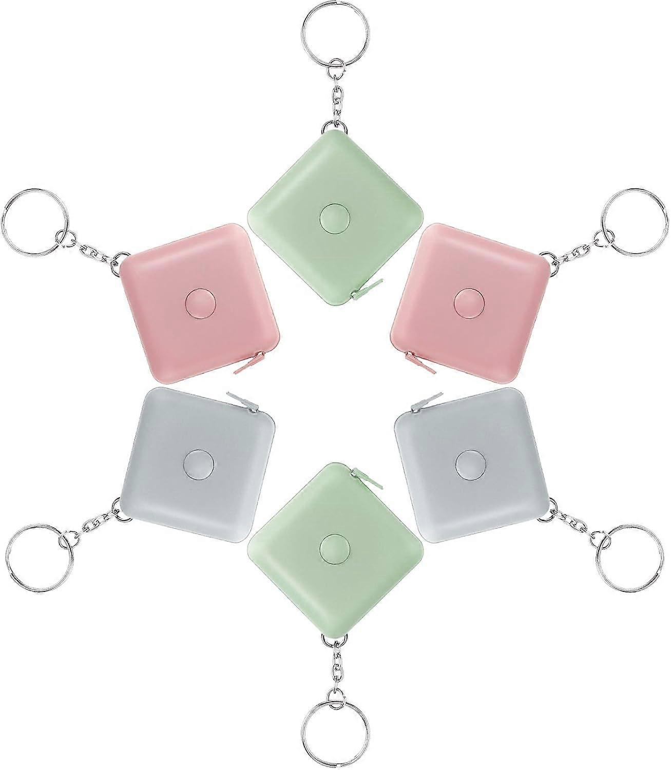 6 Pieces Soft Retractable Measuring Tape Mini Cute Portable