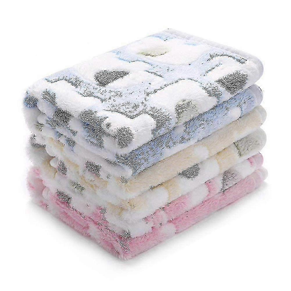 2025 3pcs Fluffy Pets Blankets Super Soft Flannel Throw Blanket For Dog Puppy Cats-4