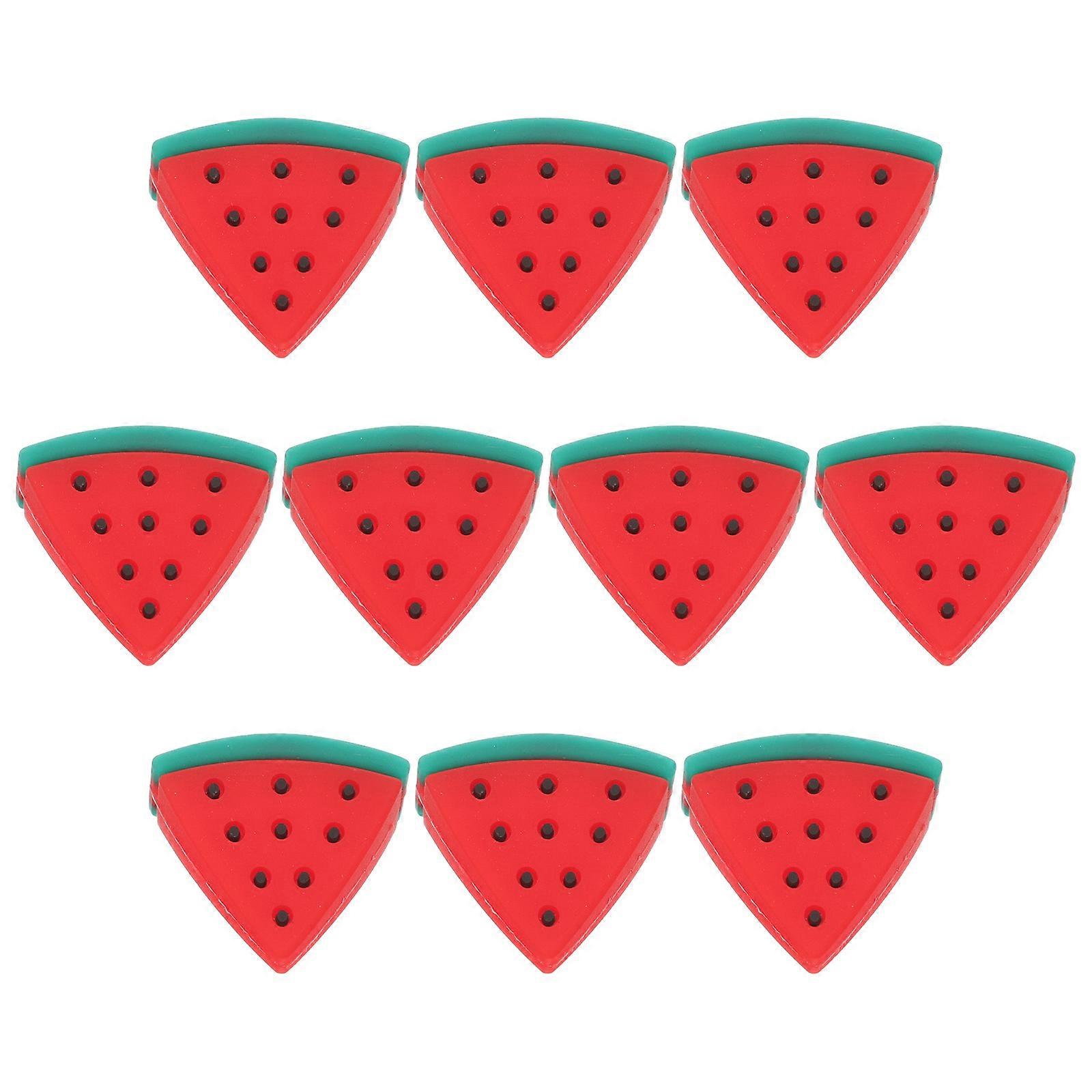 10pcs Red Cartoon Silicone Pencil Caps for Eyeglasses Lightweight Adorable Pencil Protectors