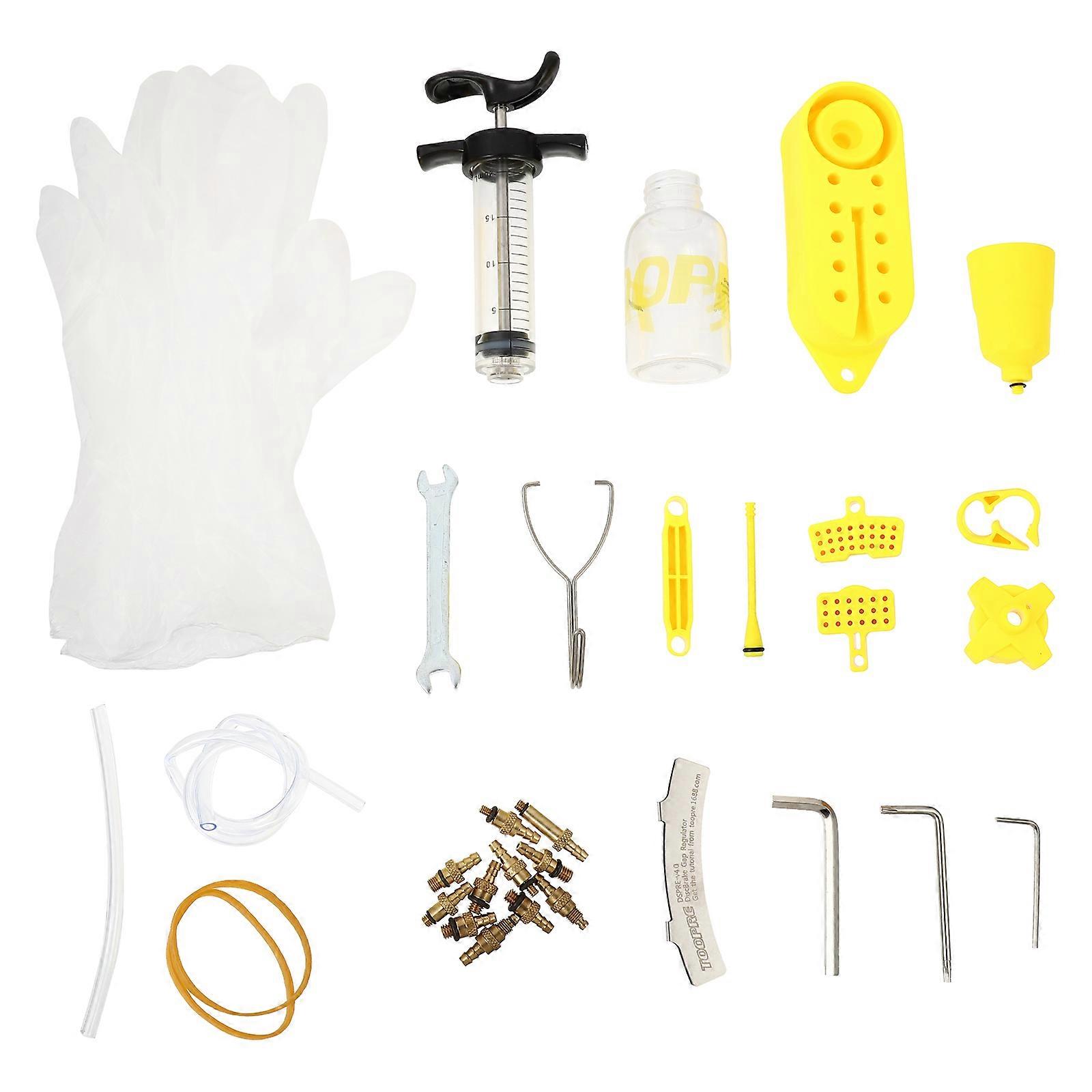Professional Bike Brake Bleed Kit with Adapter for Mineral Oil Assorted Color Plastic Metal